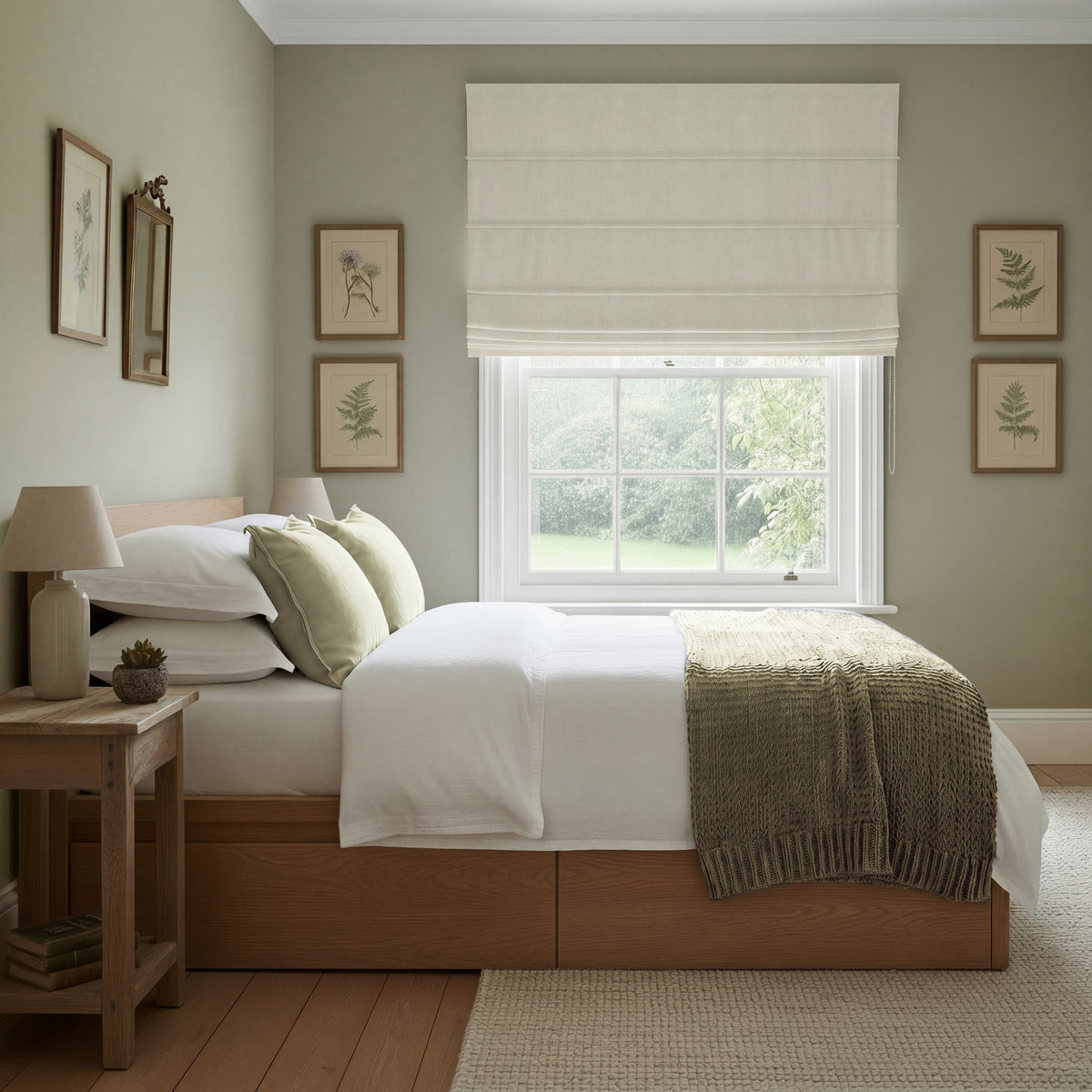 ANTE DECOR Chelsea Chenille Made To Measure Roman Blind Beige