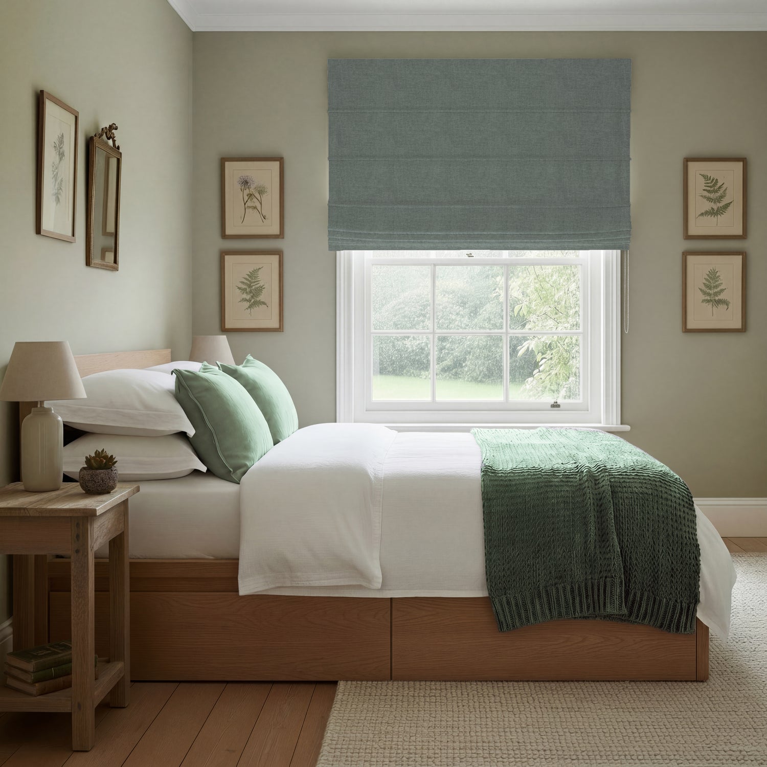 ANTE DECOR Chelsea Chenille Made To Measure Roman Blind Graphite