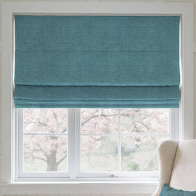 ANTE DECOR Chelsea Chenille Made To Measure Roman Blind Ocean