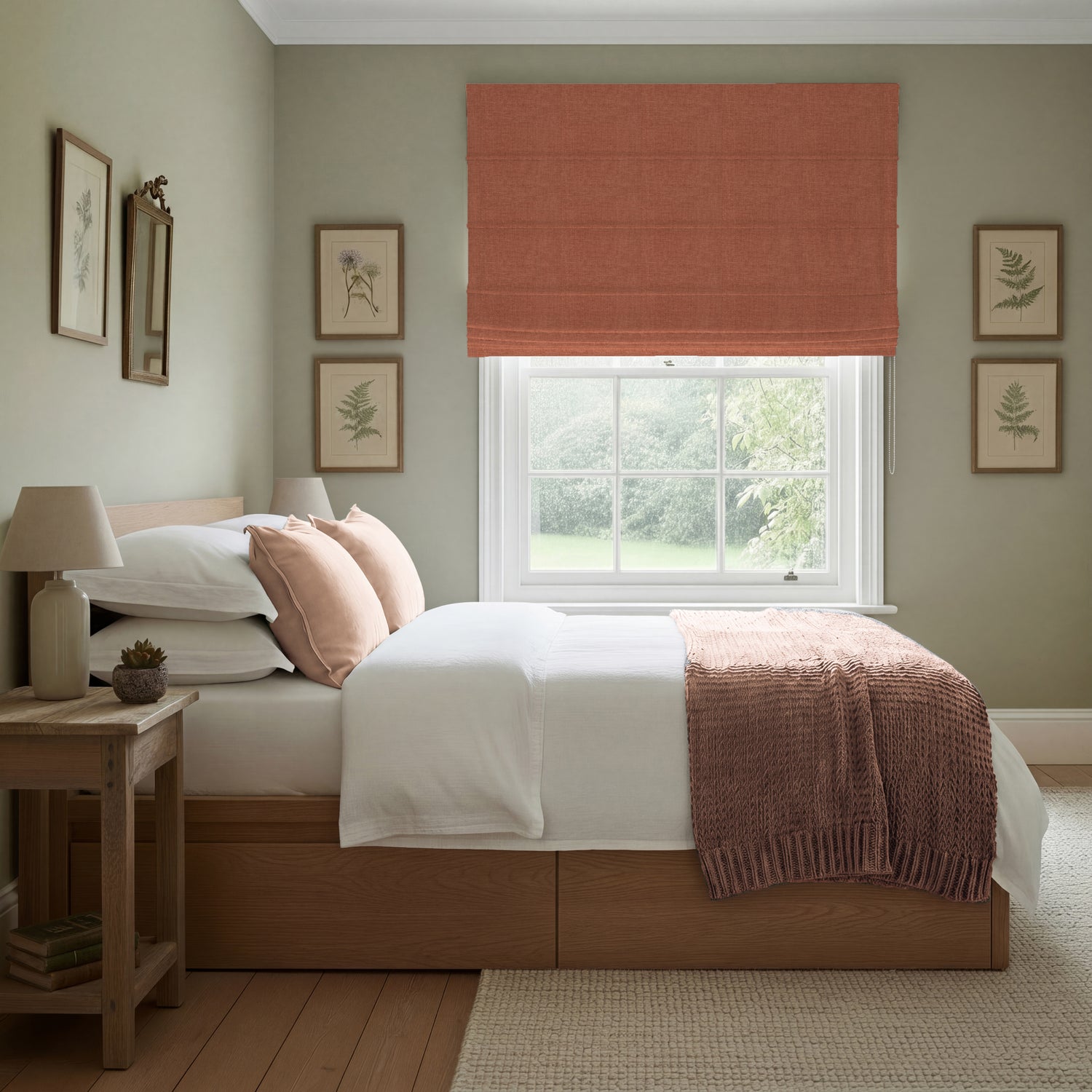 ANTE DECOR Chelsea Chenille Made To Measure Roman Blind Orange