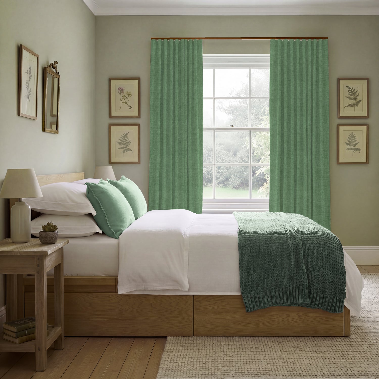 ANTE DECOR Chelsea Chenille Made To Measure Curtains Forest