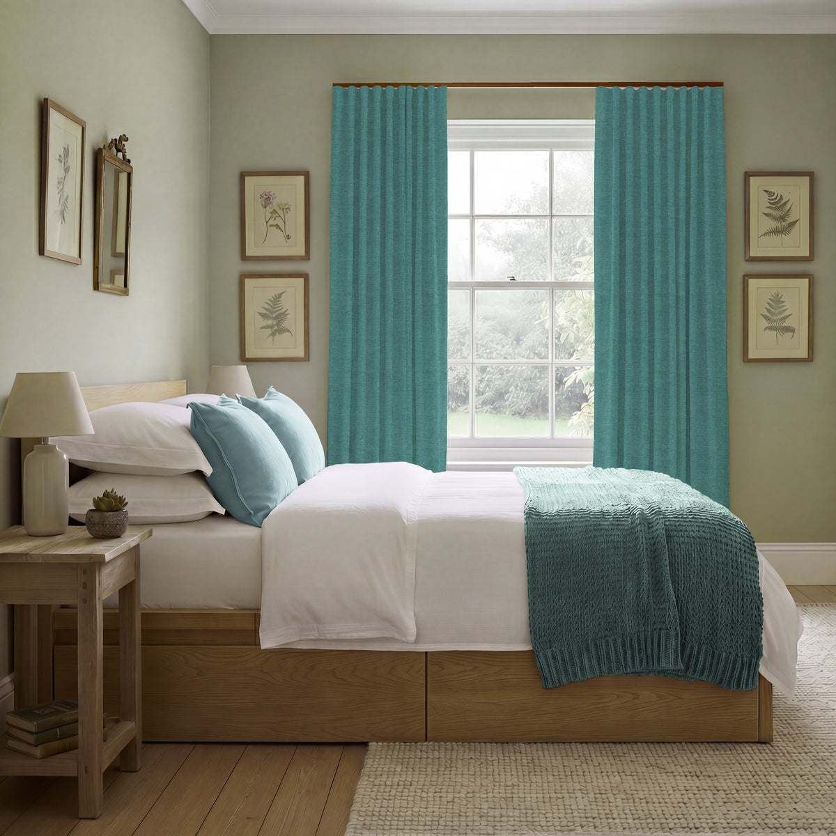 ANTE DECOR Chelsea Chenille Made To Measure Curtains Ocean