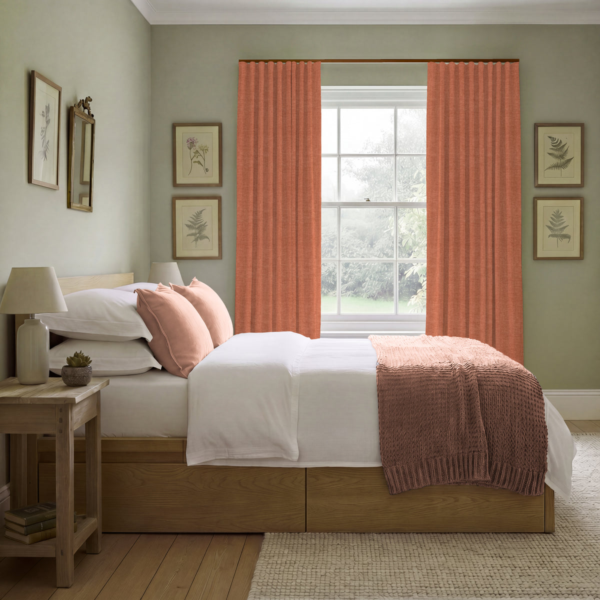 ANTE DECOR Chelsea Chenille Made To Measure Curtains Orange