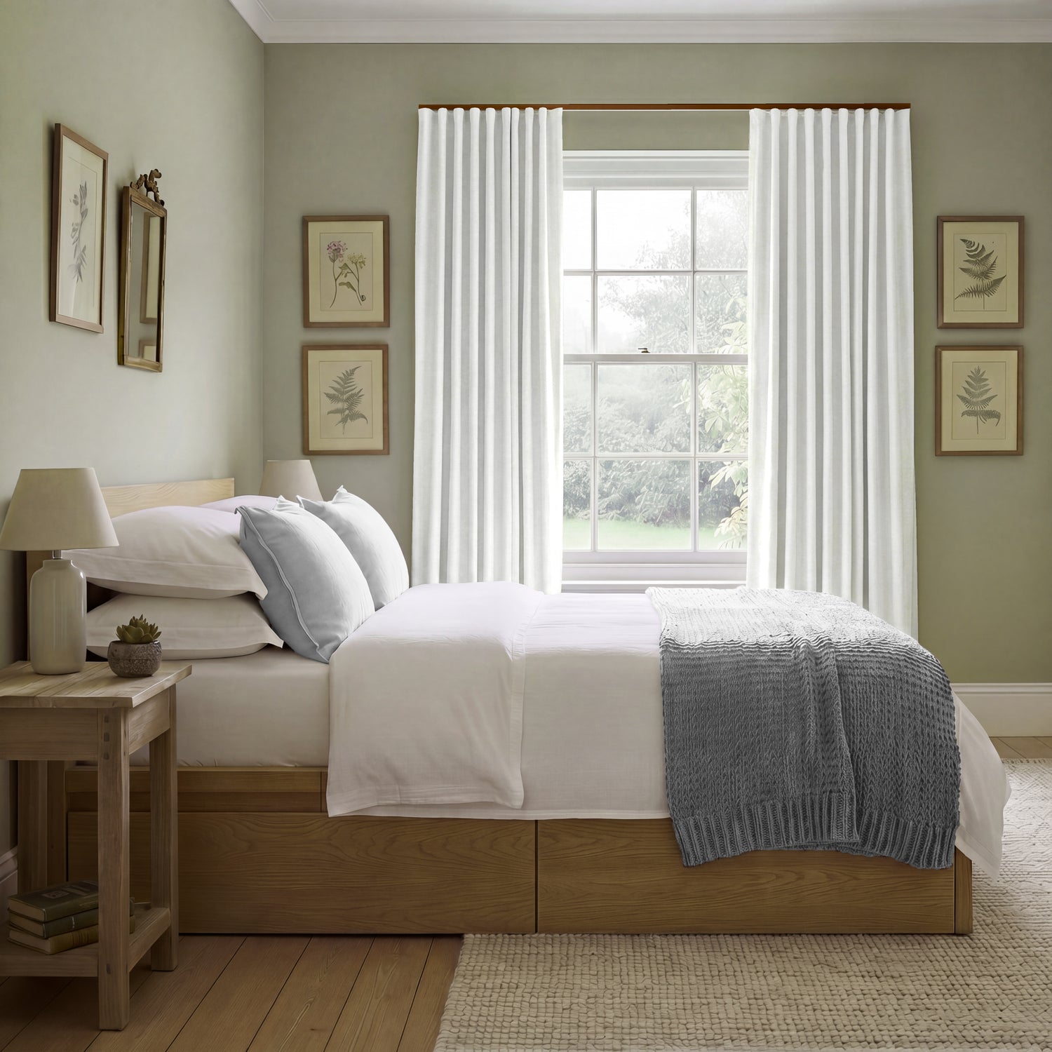 ANTE DECOR Chelsea Chenille Made To Measure Curtains White