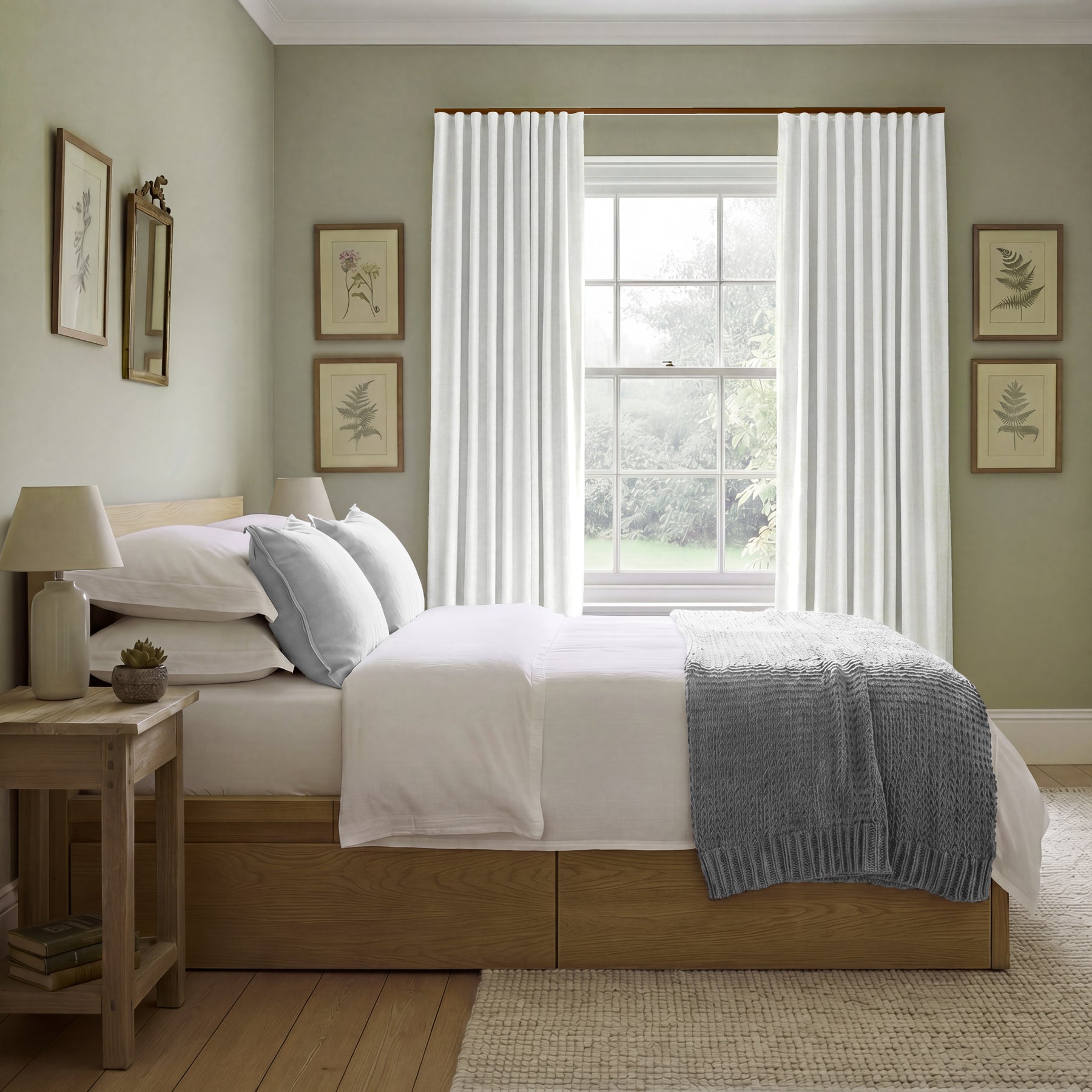 ANTE DECOR Chelsea Chenille Made To Measure Curtains White
