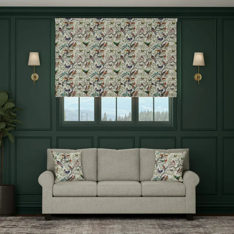 HOUSE Llewelyn-Bowen Birdity Absurdity Printed Made To Measure Roman Blind Multi