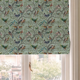 HOUSE Llewelyn-Bowen Birdity Absurdity Printed Made To Measure Roman Blind Emerald