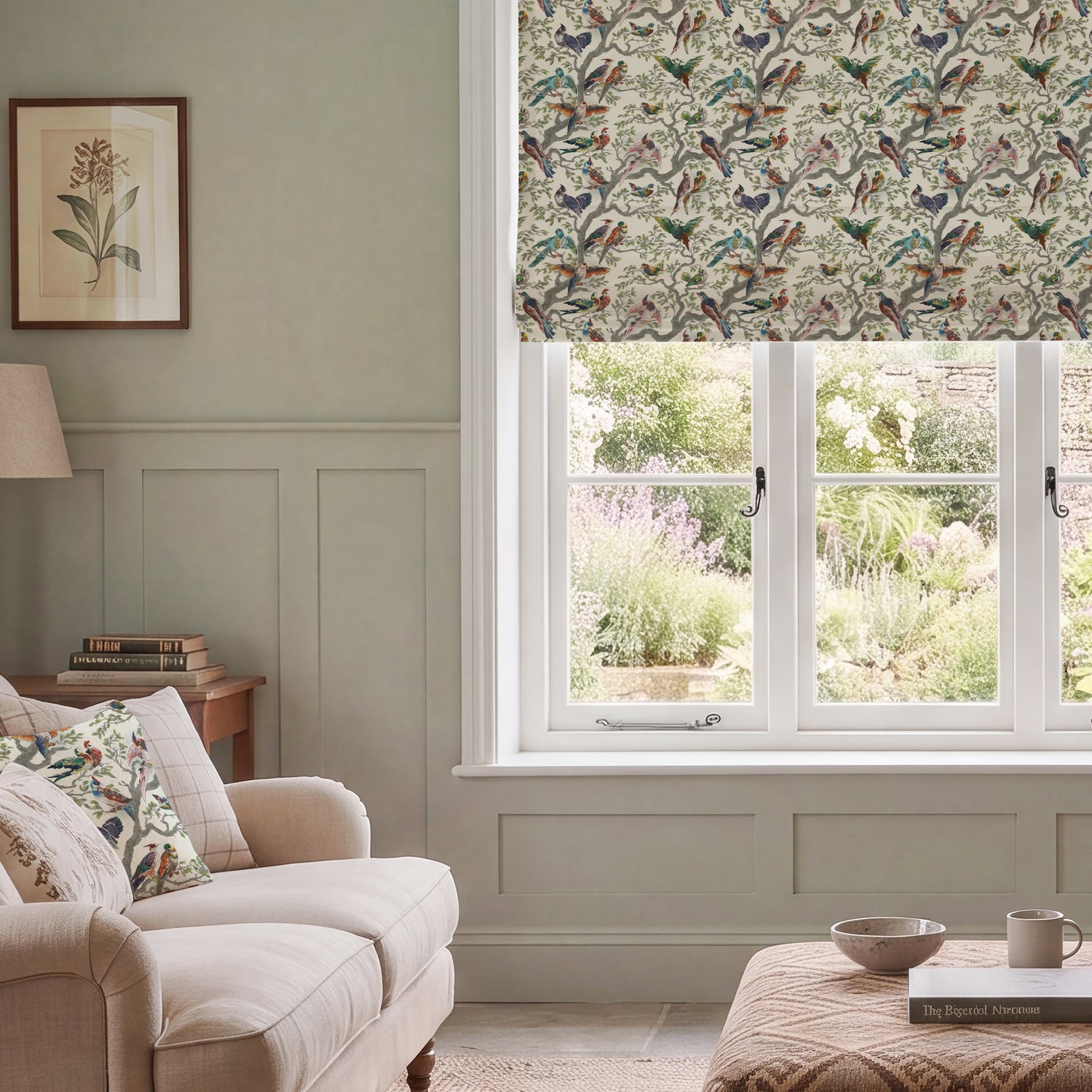HOUSE Llewelyn-Bowen Birdity Absurdity Printed Made To Measure Roman Blind Multi
