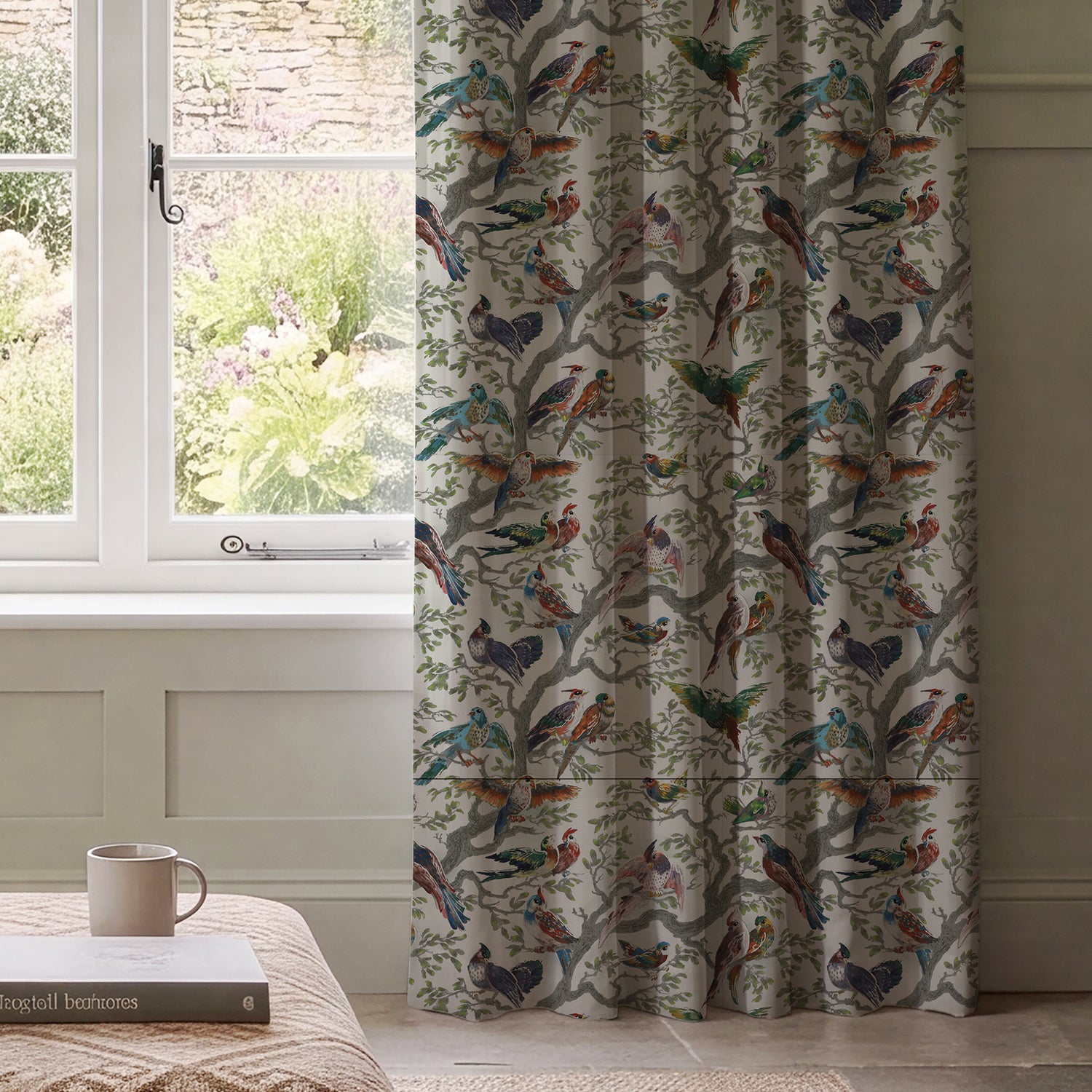 HOUSE Llewelyn-Bowen Birdity Absurdity Printed Made To Measure Curtains Multi