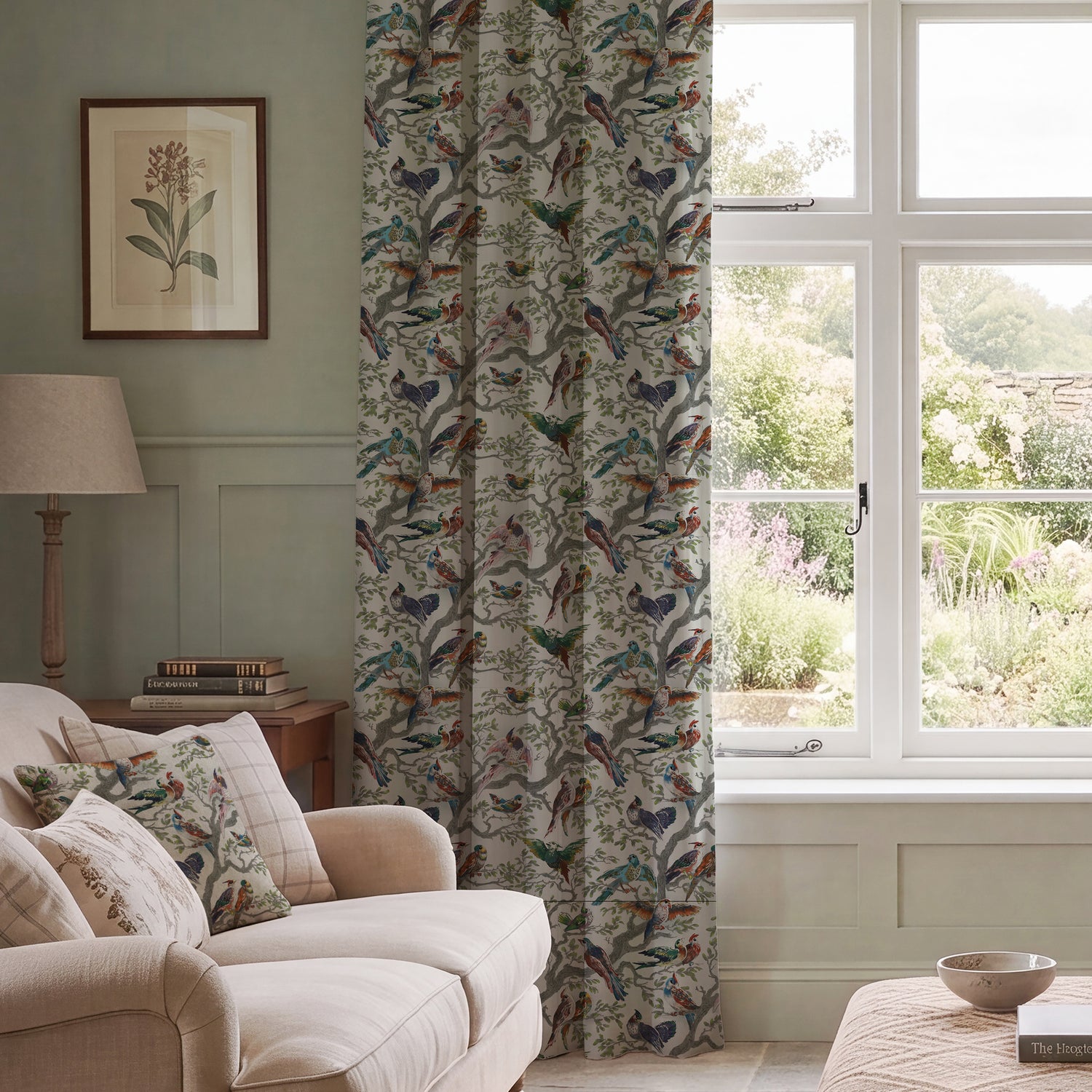 HOUSE Llewelyn-Bowen Birdity Absurdity Printed Made To Measure Curtains Multi