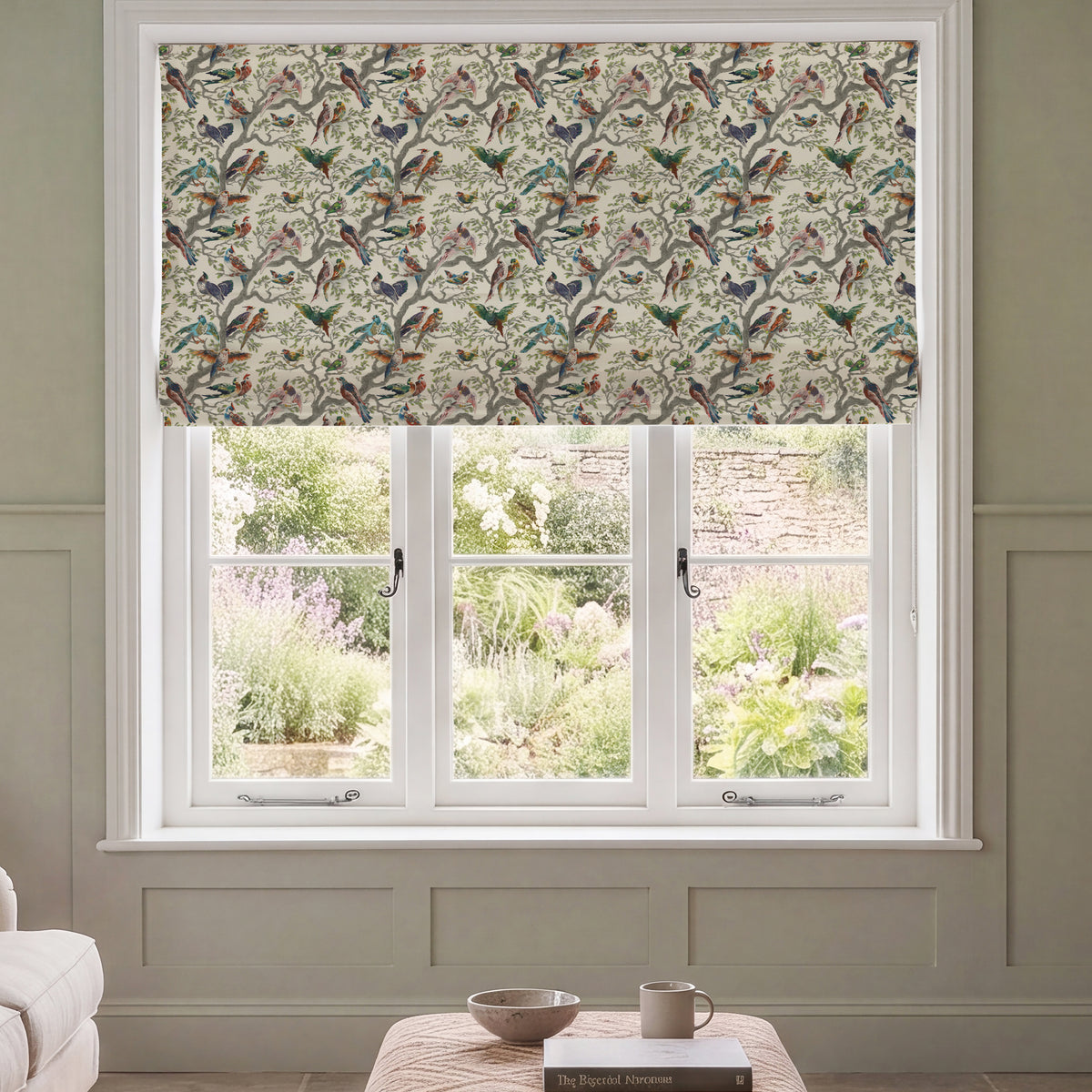 HOUSE Llewelyn-Bowen Birdity Absurdity Printed Made To Measure Roman Blind Multi
