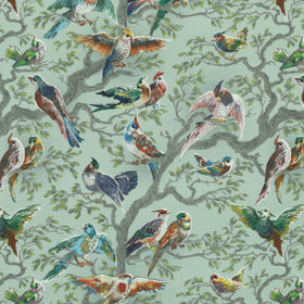 HOUSE Llewelyn-Bowen Birdity Absurdity Printed Fabric Emerald