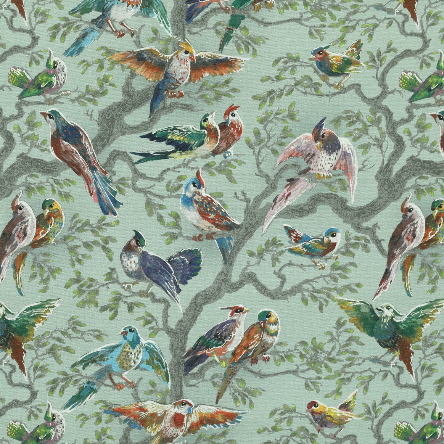 HOUSE Llewelyn-Bowen Birdity Absurdity Printed Made To Measure Curtains Emerald