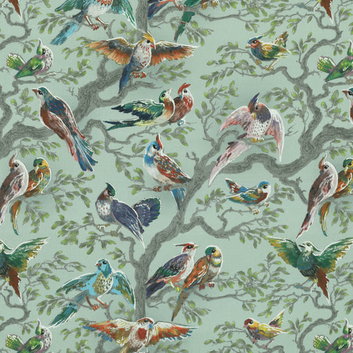 HOUSE Llewelyn-Bowen Birdity Absurdity Printed Fabric Emerald