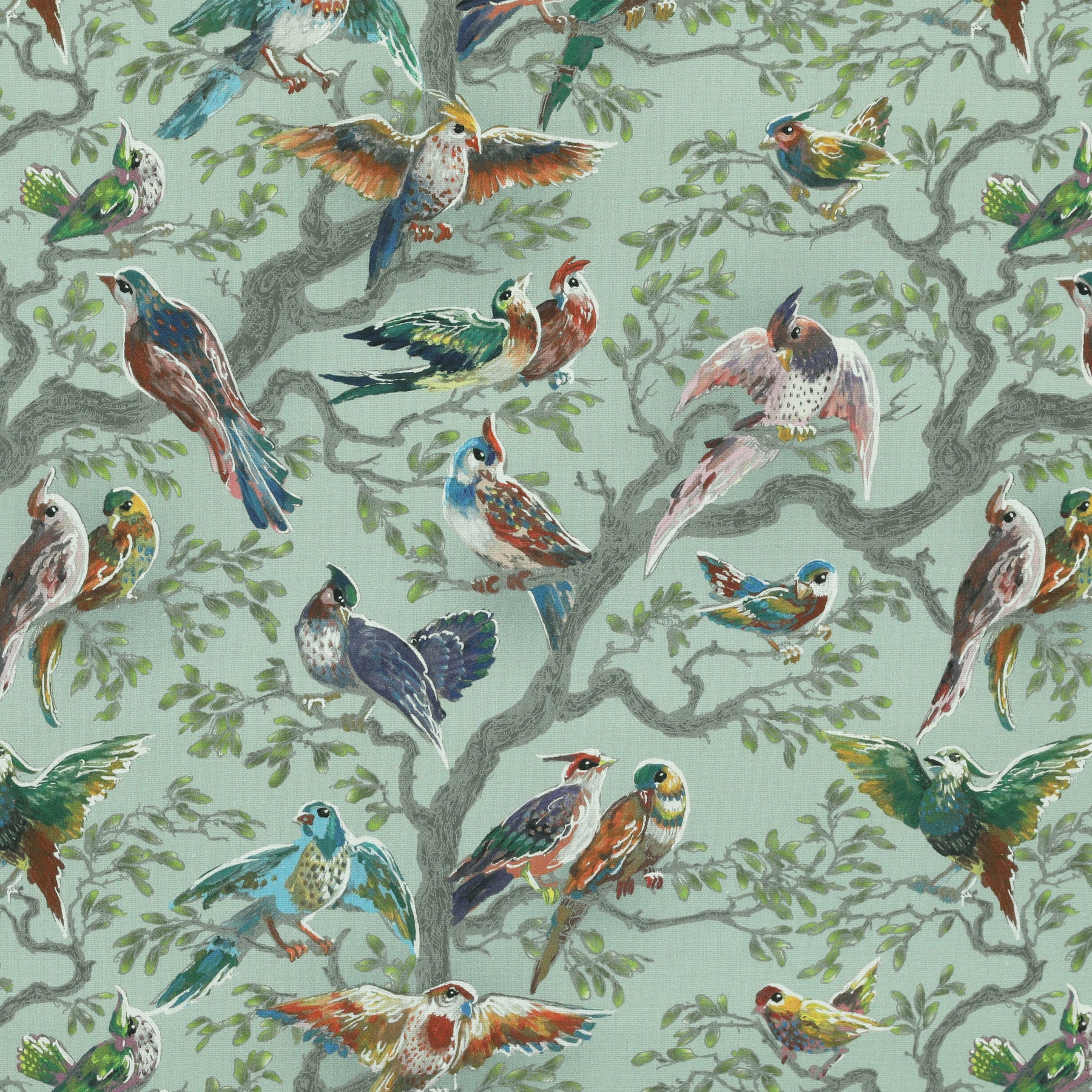 HOUSE Llewelyn-Bowen Birdity Absurdity Printed Made To Measure Roman Blind Emerald