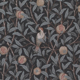 William Morris Birds & Pomegranate Outdoor Fabric Anthracite