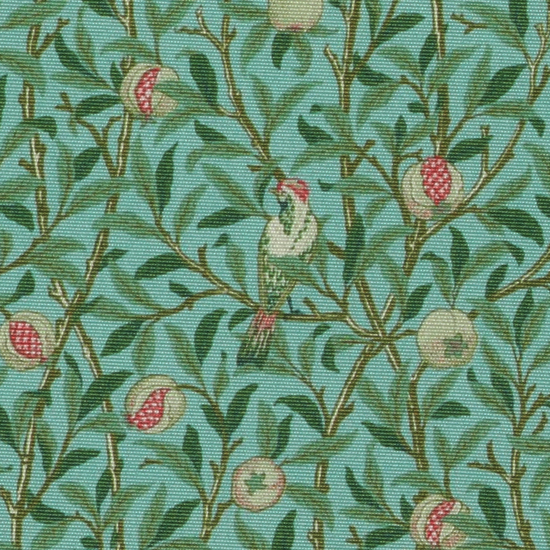 William Morris Birds & Pomegranate Outdoor Fabric Duckegg