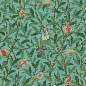 William Morris Birds & Pomegranate Outdoor Fabric Duckegg