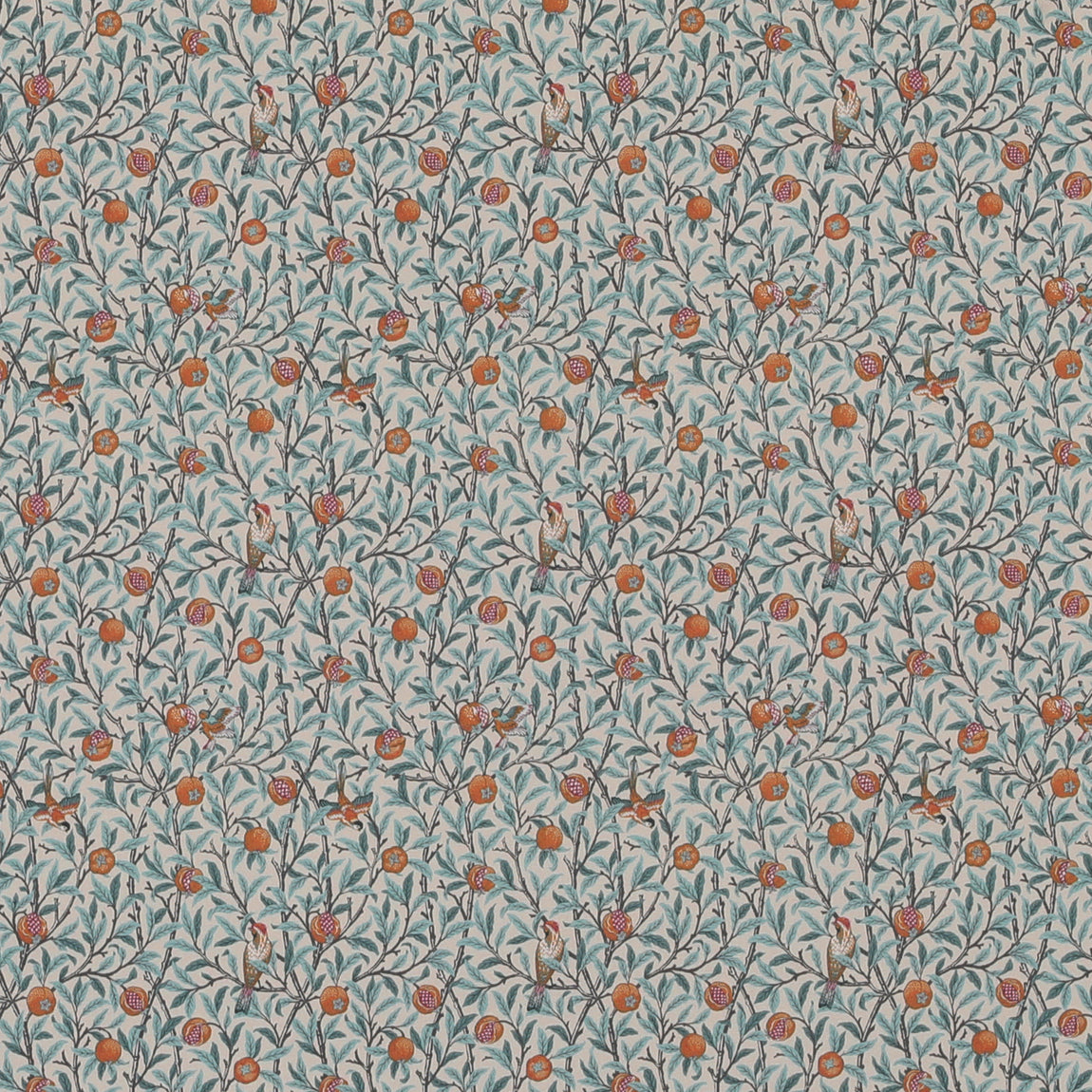 William Morris Birds & Pomegranate Outdoor Fabric Tourmaline