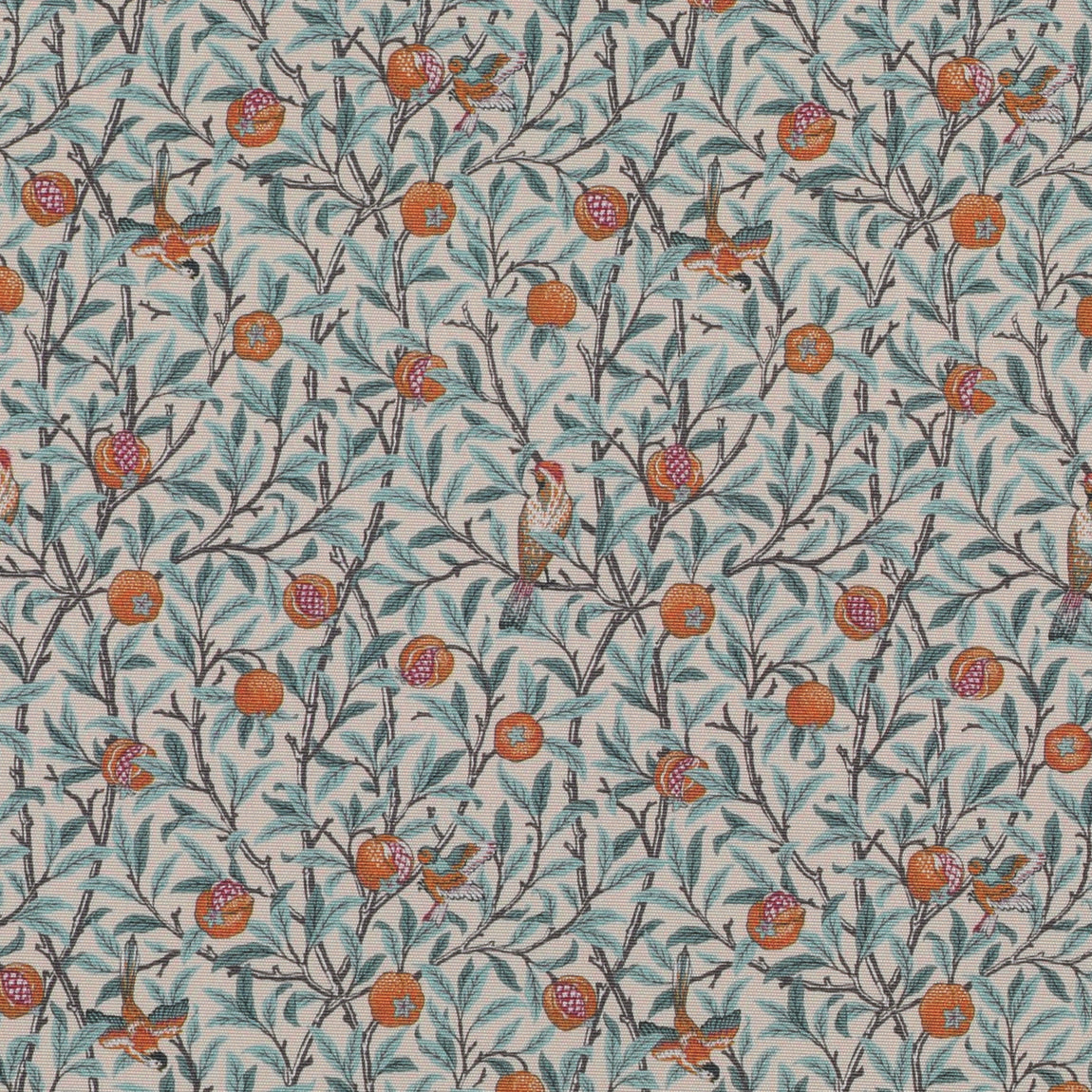 William Morris Birds & Pomegranate Outdoor Fabric Tourmaline
