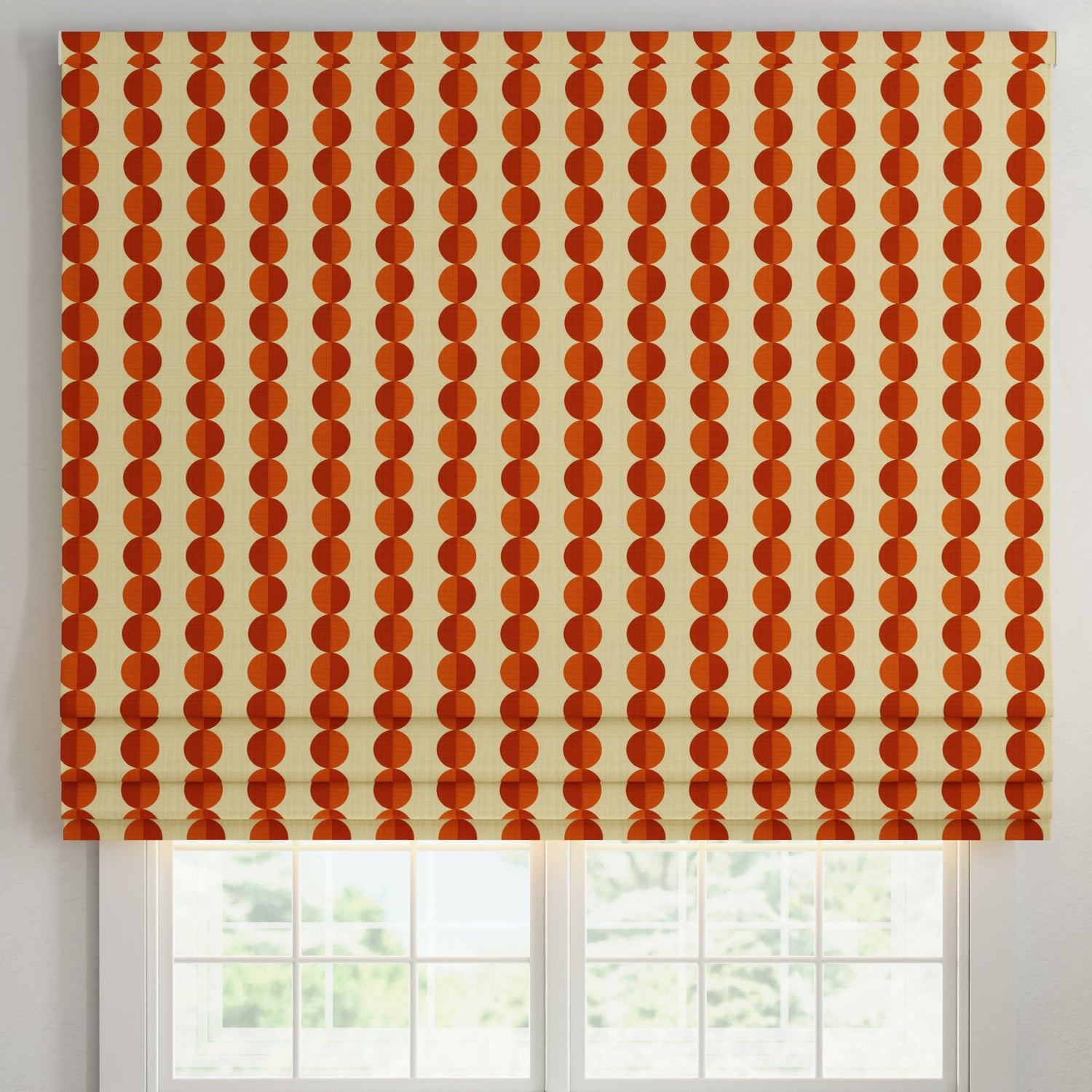 ANTE DECOR Valencia Printed Cotton Made To Measure Curtains Burnt Umber