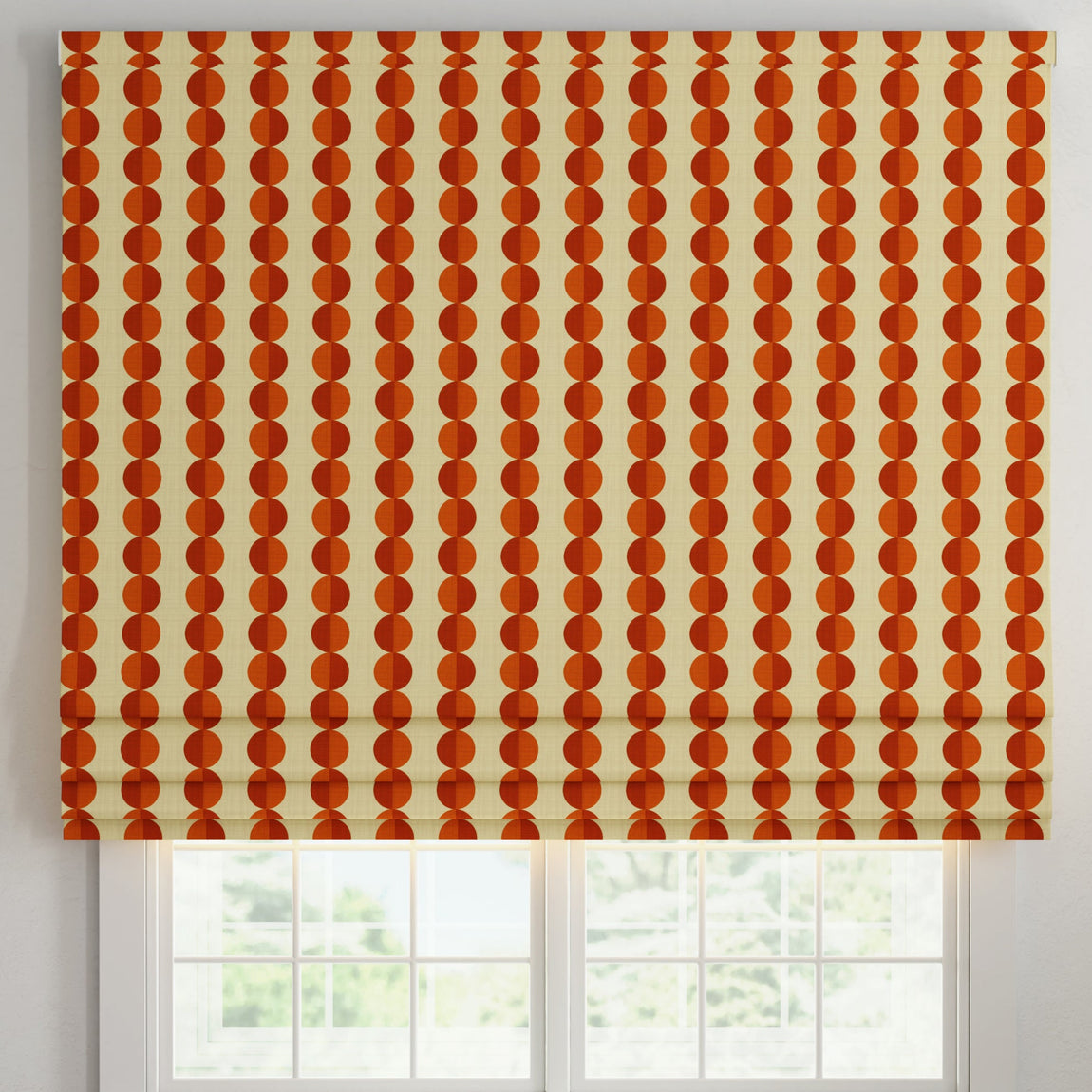 ANTE DECOR Valencia Printed Cotton Made To Measure Curtains Burnt Umber