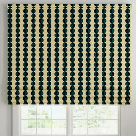 ANTE DECOR Valencia Printed Cotton Made To Measure Roman Blind Lapis