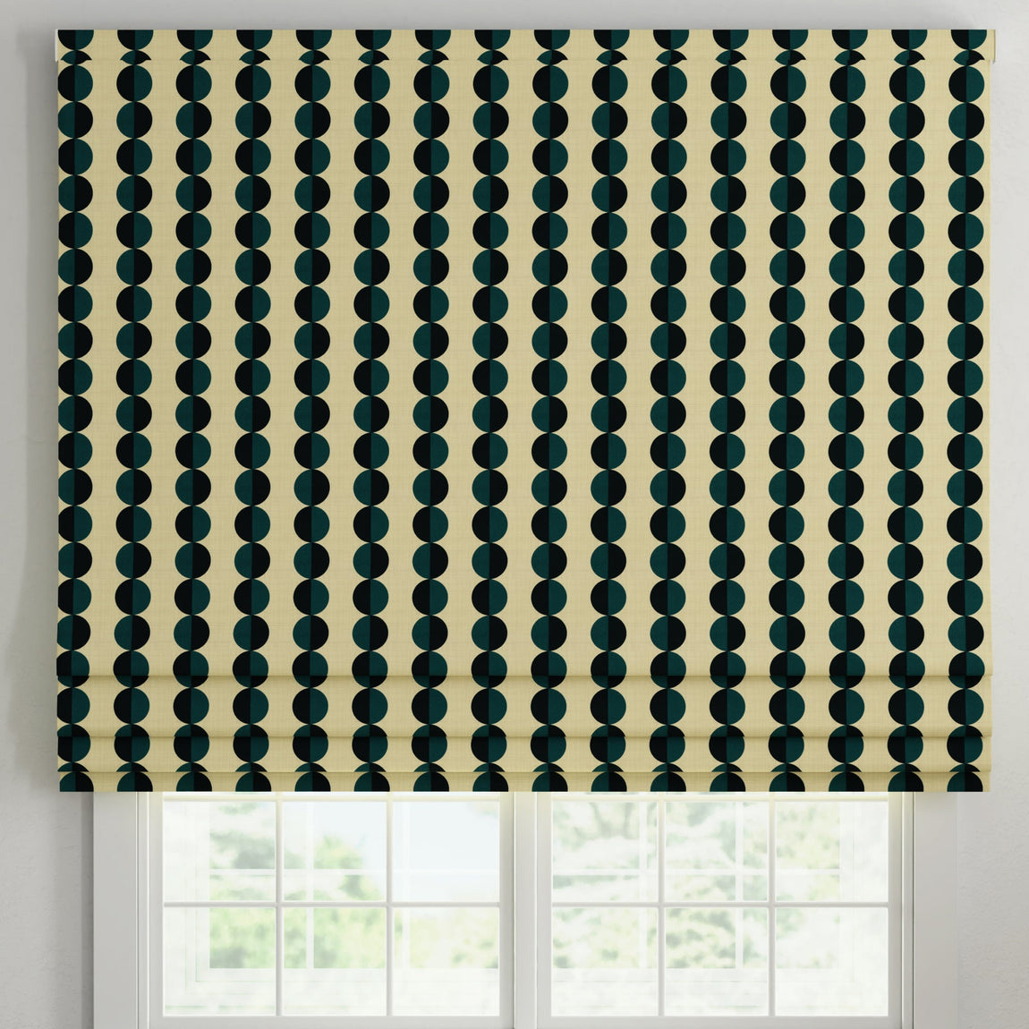 ANTE DECOR Valencia Printed Cotton Made To Measure Curtains Lapis