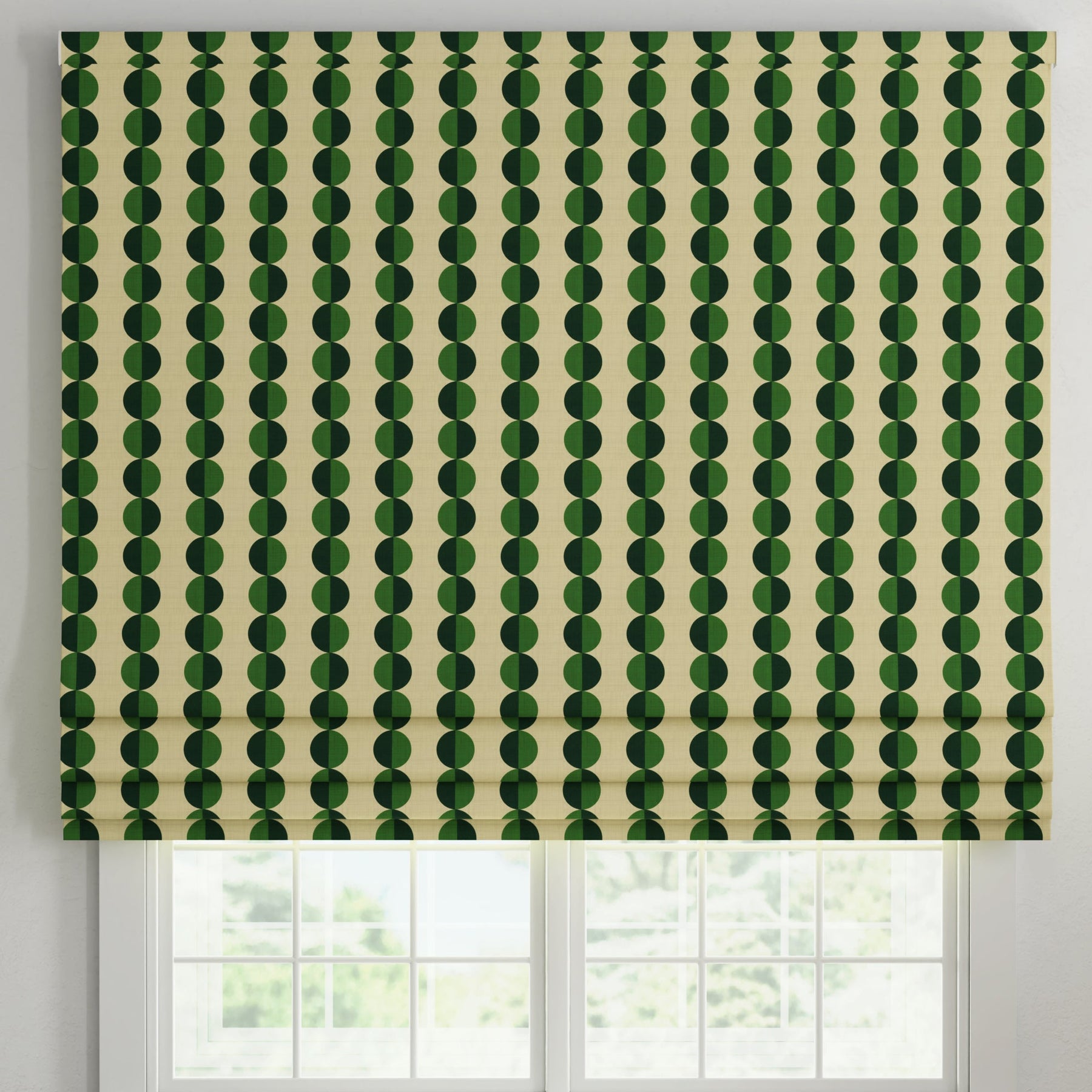 ANTE DECOR Valencia Printed Cotton Made To Measure Curtains Emerald