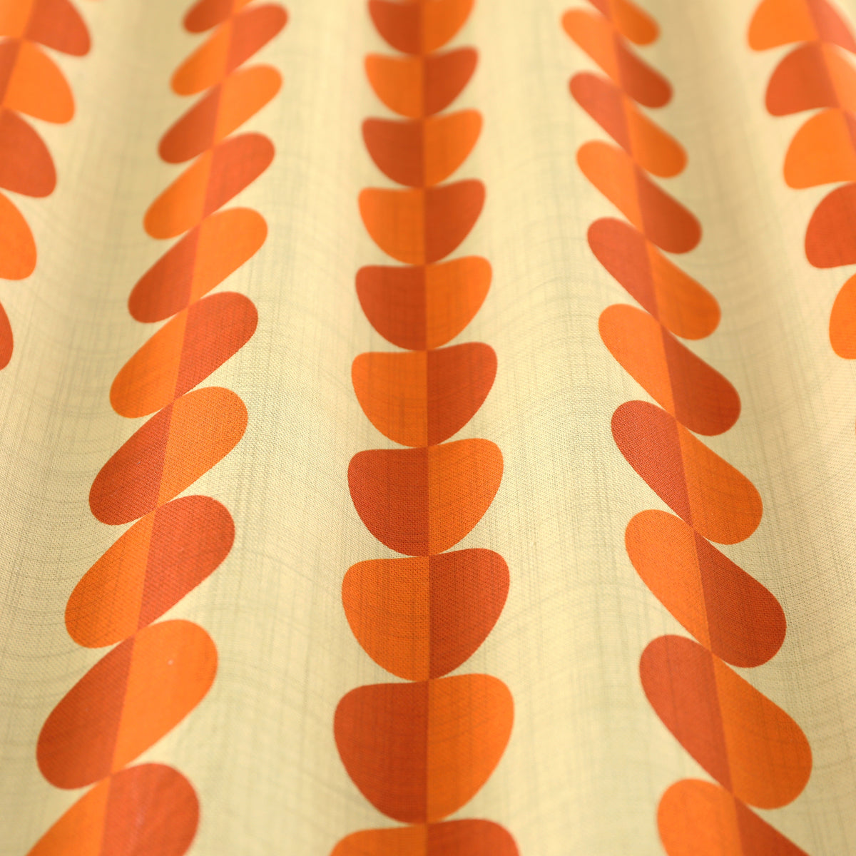 ANTE DECOR Valencia Printed Cotton Fabric Burnt Umber