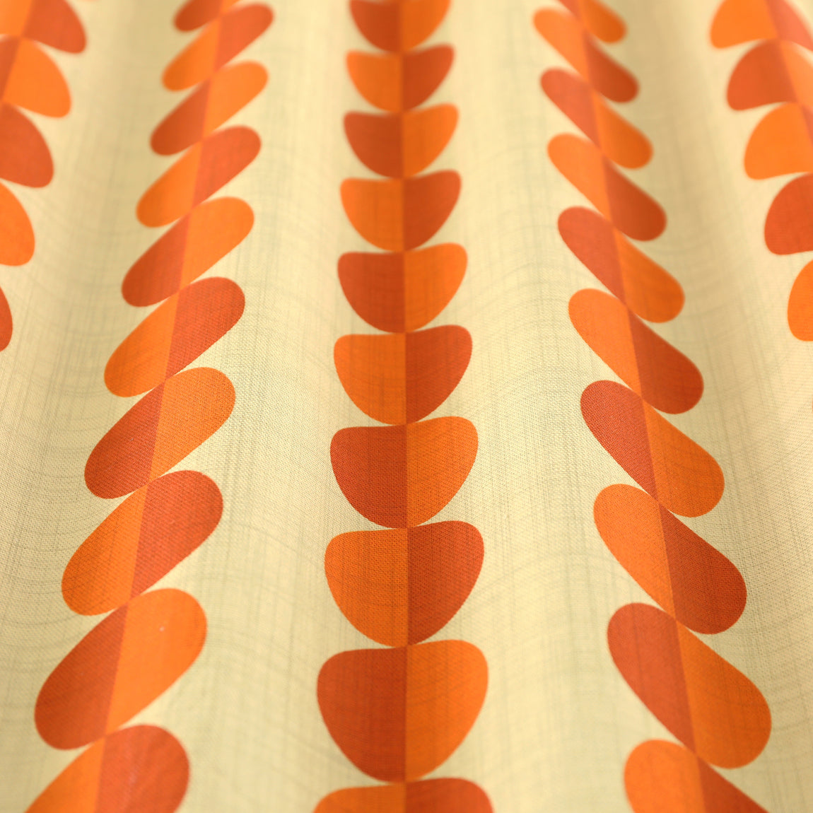 ANTE DECOR Valencia Printed Cotton Fabric Burnt Umber