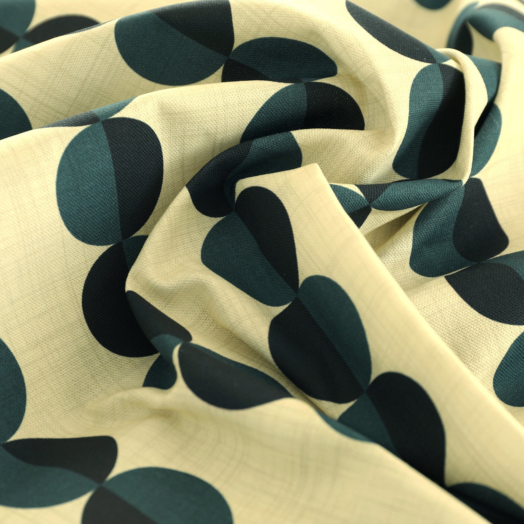 ANTE DECOR Valencia Printed Cotton Made To Measure Roman Blind Lapis