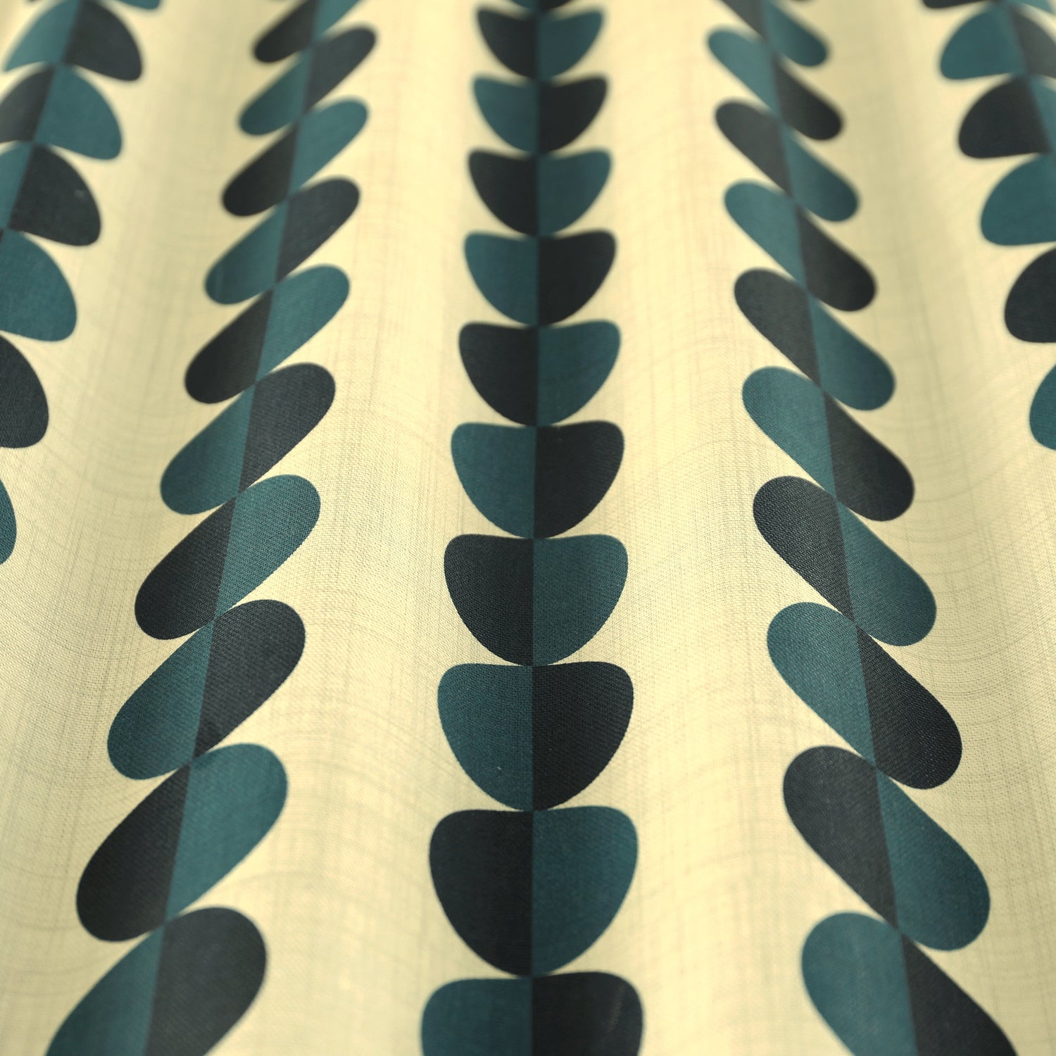 ANTE DECOR Valencia Printed Cotton Made To Measure Roman Blind Lapis