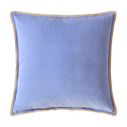 Bluebellgray Blanket Stitch Velvet 45cm x 45cm Filled Cushion Thistle Blue