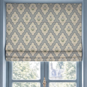 Escape To The Chateau The Lace Flower Made To Measure Roman Blind Bleue