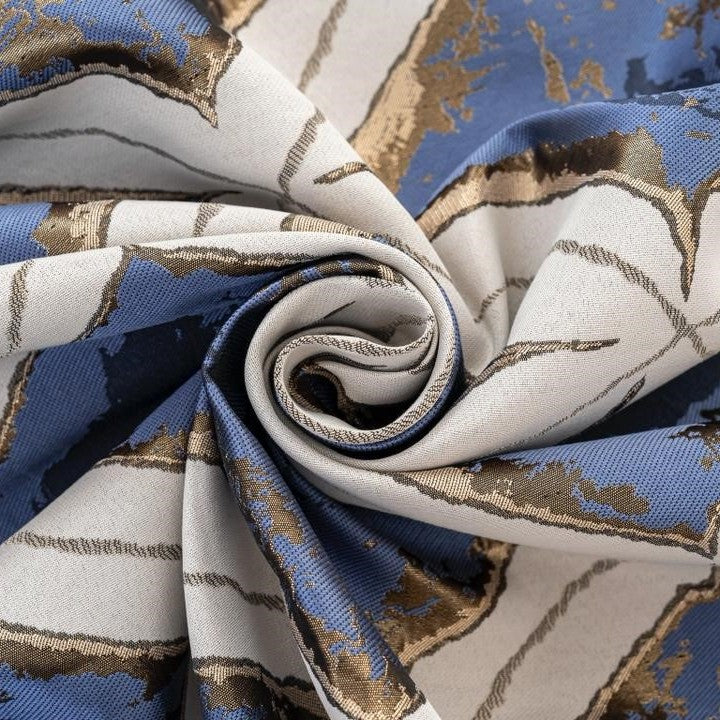 Matrix Ready Made Eyelet Blockout Curtains Blue