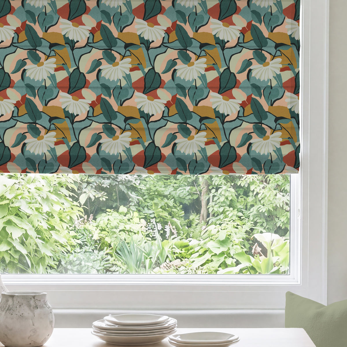ANTE DECOR Bowie Made To Measure Roman Blind Seafoam Drive