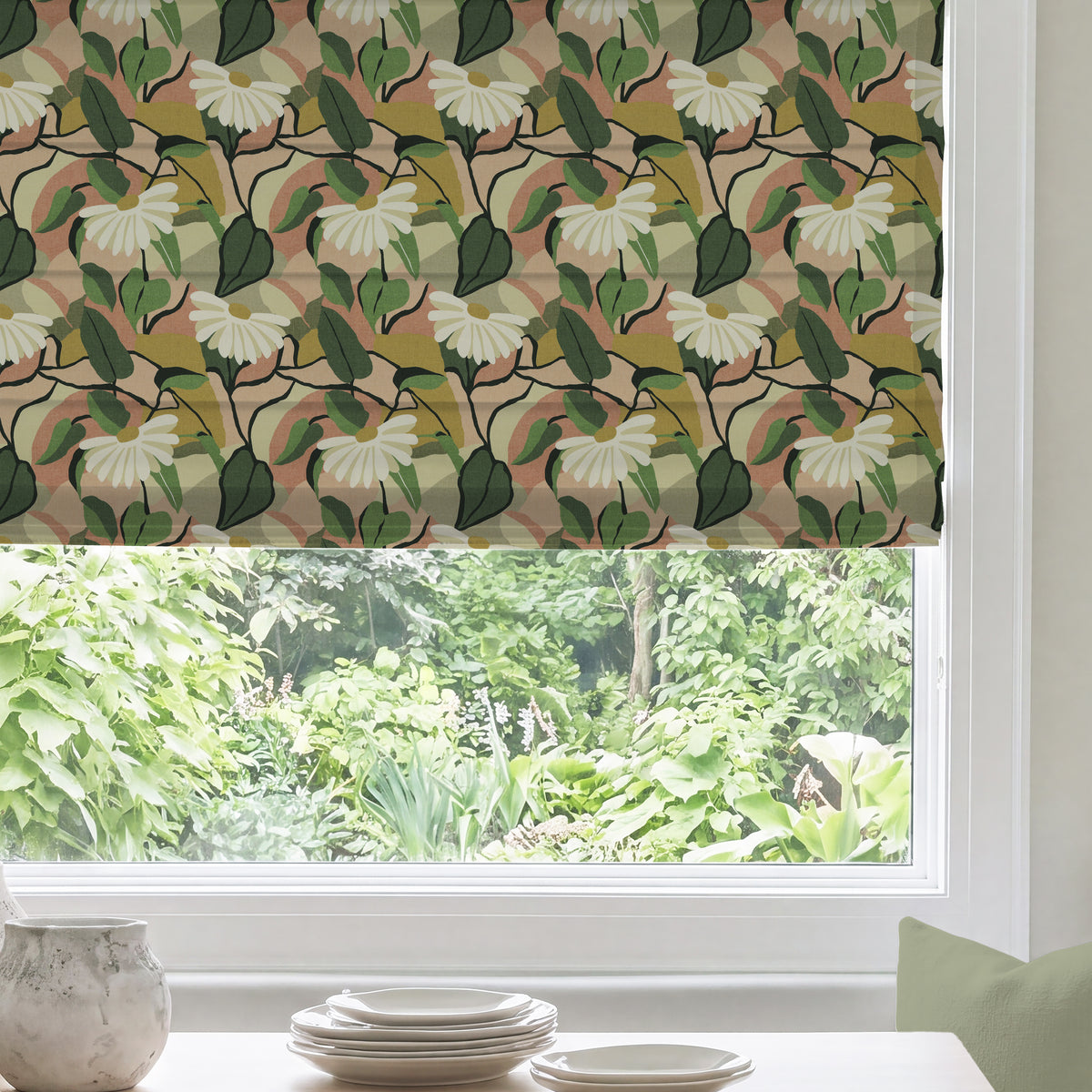 ANTE DECOR Bowie Made To Measure Roman Blind Cosmic Pink Soda
