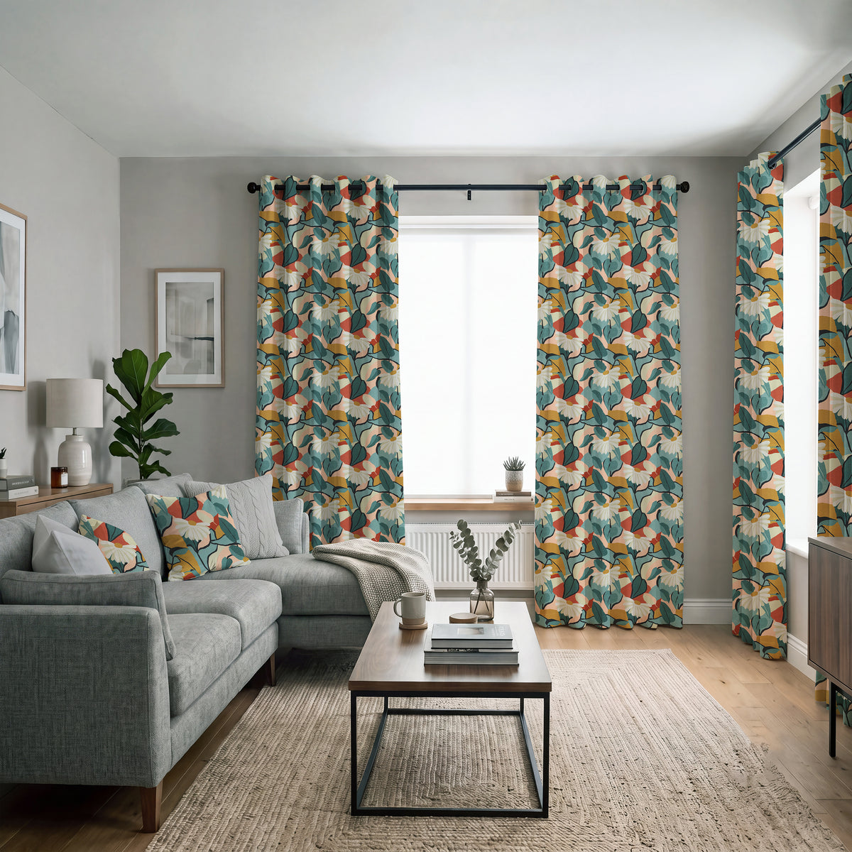 ANTE DECOR Bowie Made To Measure Curtains Seafoam Drive