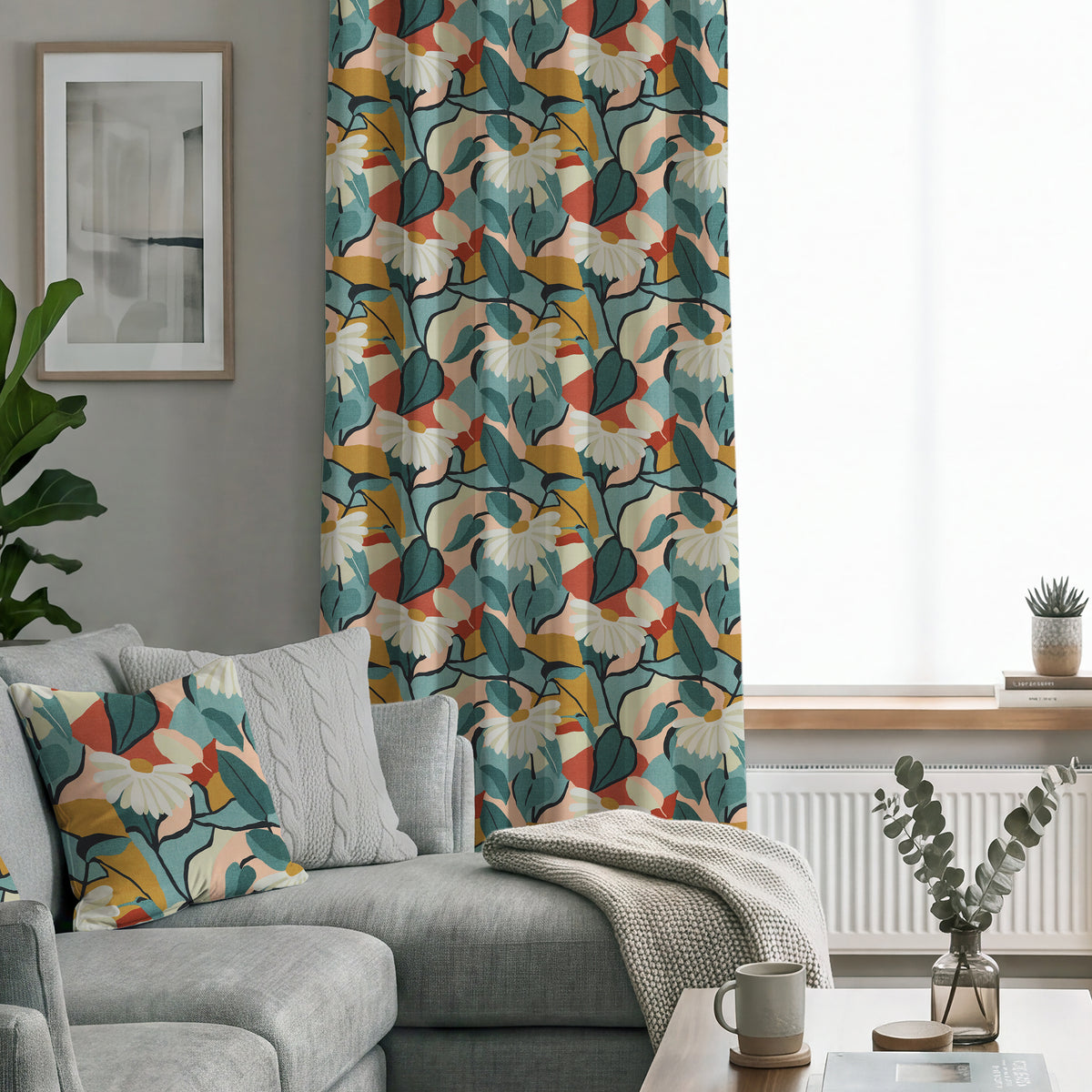 ANTE DECOR Bowie Made To Measure Curtains Seafoam Drive