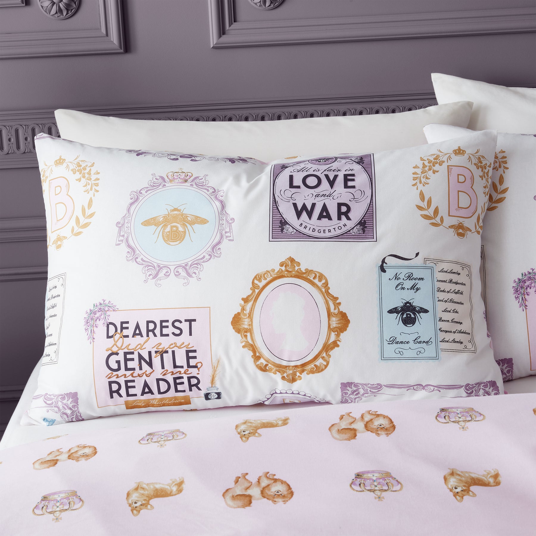 White Bridgerton Dearest Dreamer Duvet Cover Bedding Set Terrys