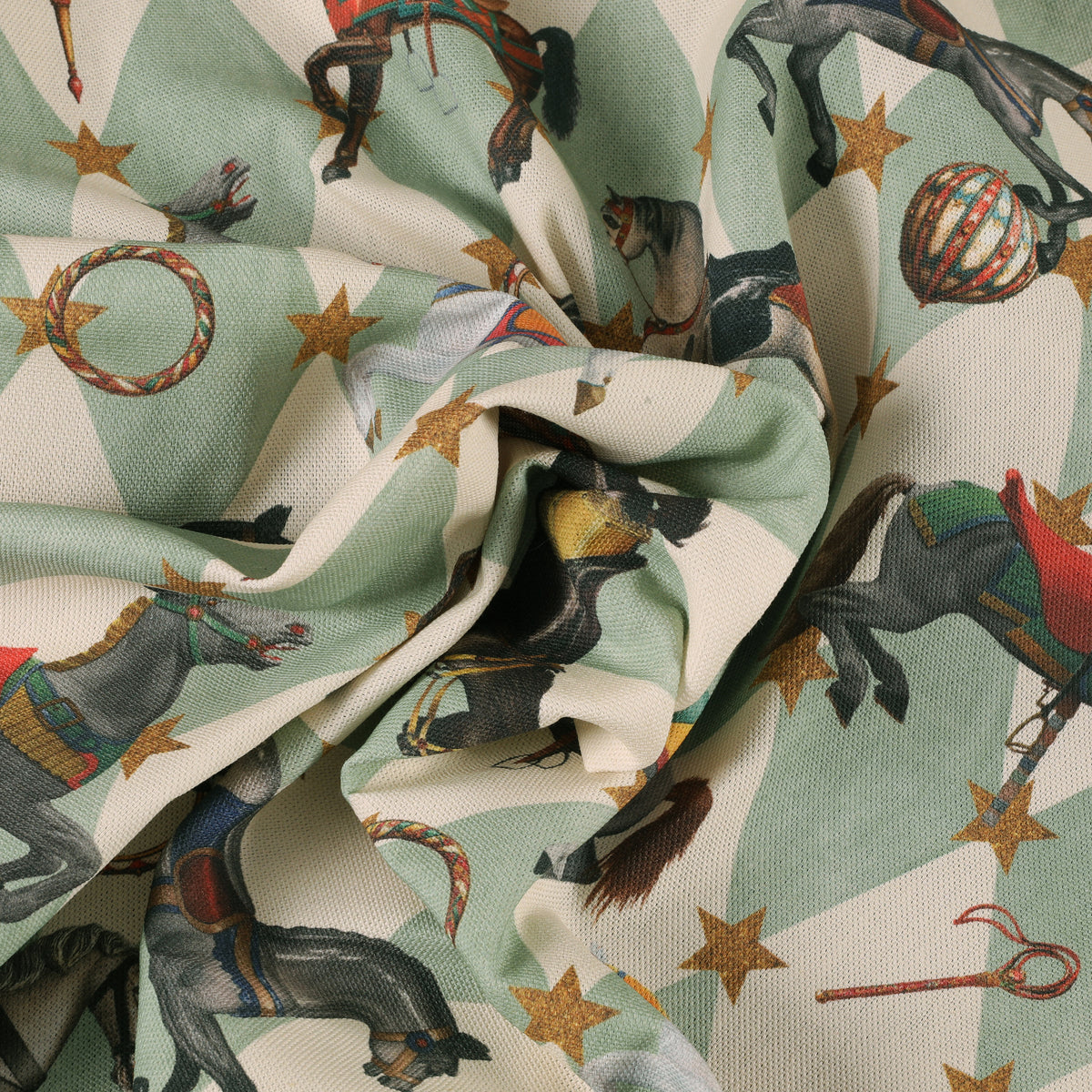 Carrie Neely Carousel Made To Measure Curtains Duck Egg