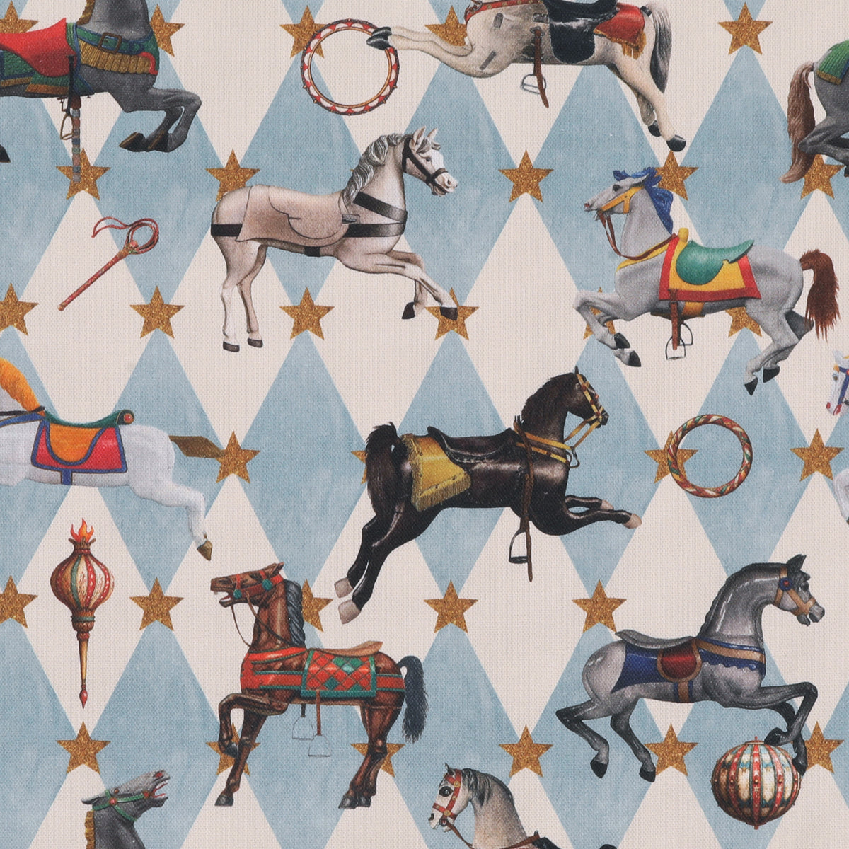 Carrie Neely Carousel Made To Measure Roman Blind Sky Blue
