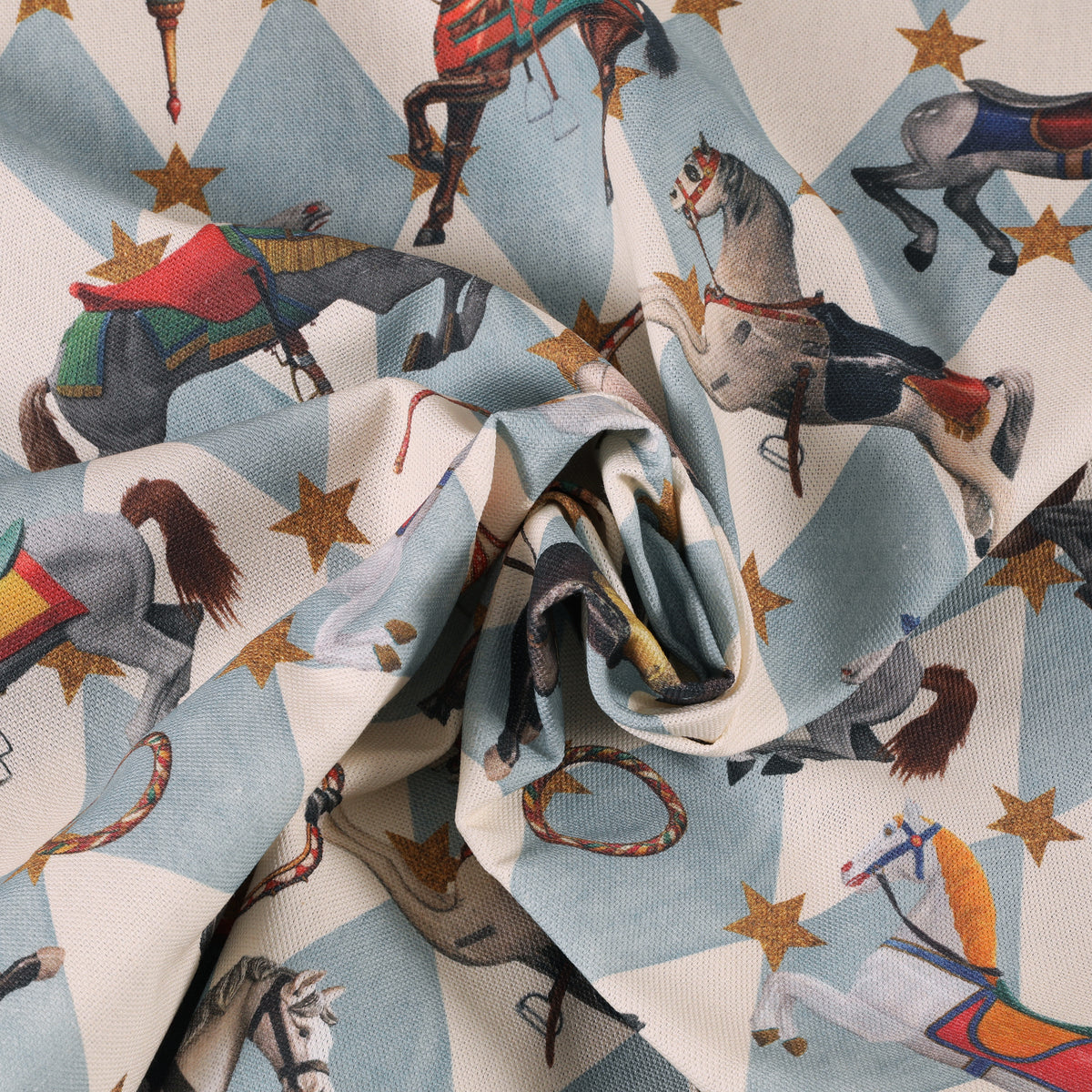 Carrie Neely Carousel Made To Measure Roman Blind Sky Blue
