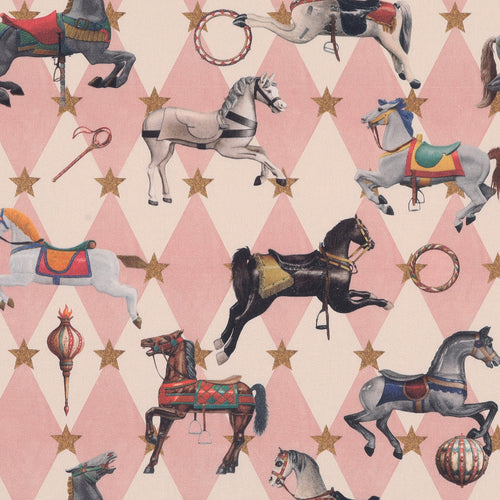 Carrie Neely Carousel Fabric Blush Pink