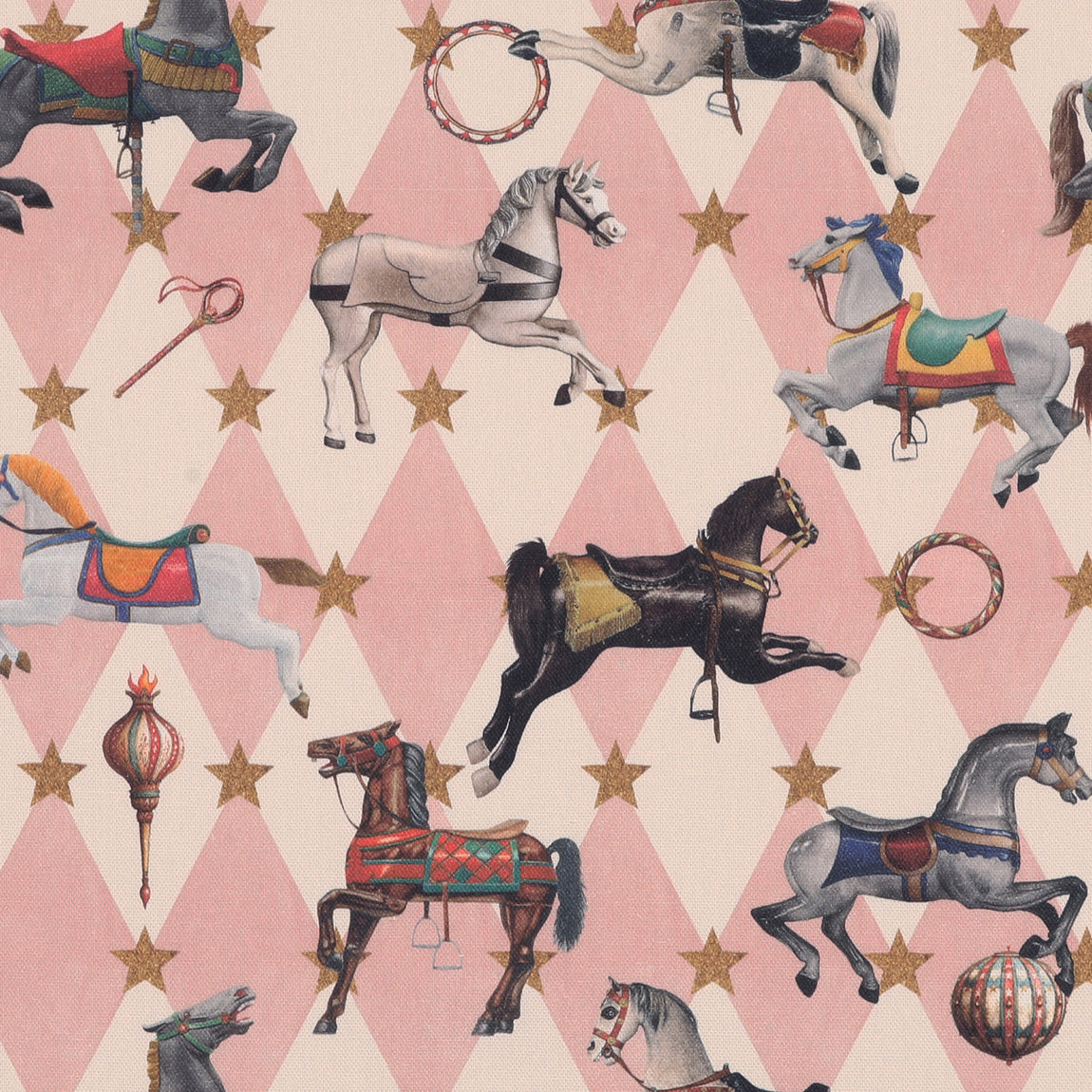 Carrie Neely Carousel Made To Measure Roman Blind Blush Pink