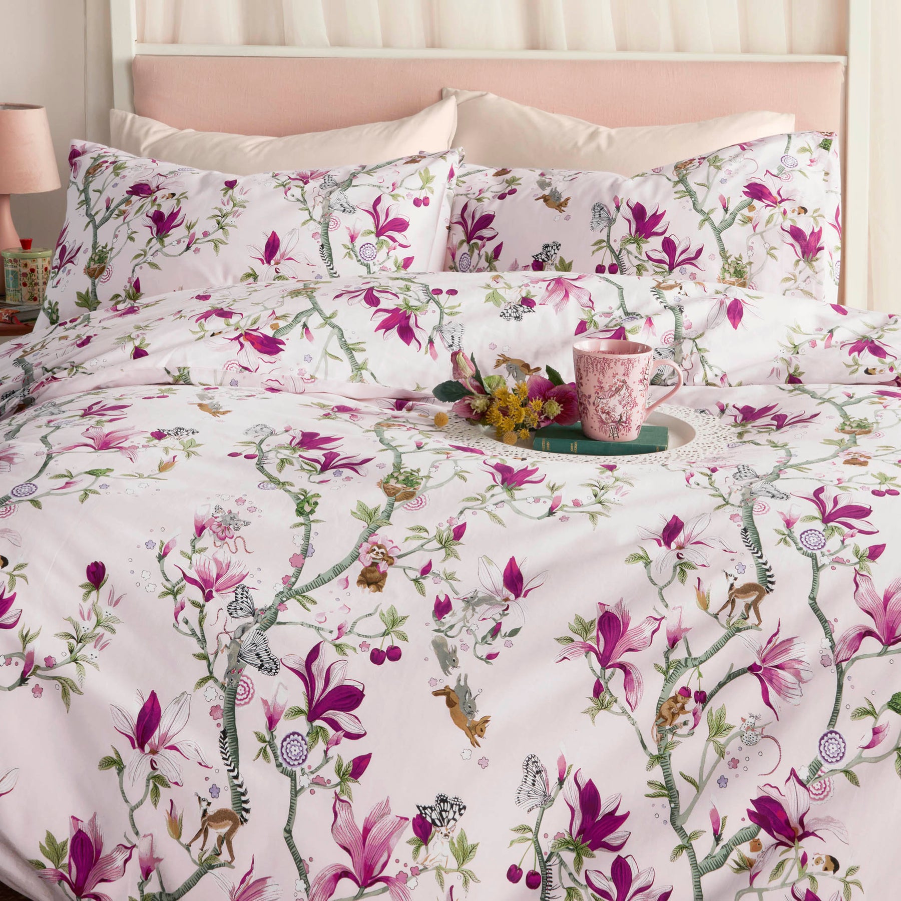 Pink Cath Kidston Story Tree Duvet Cover Bedding Set Terrys