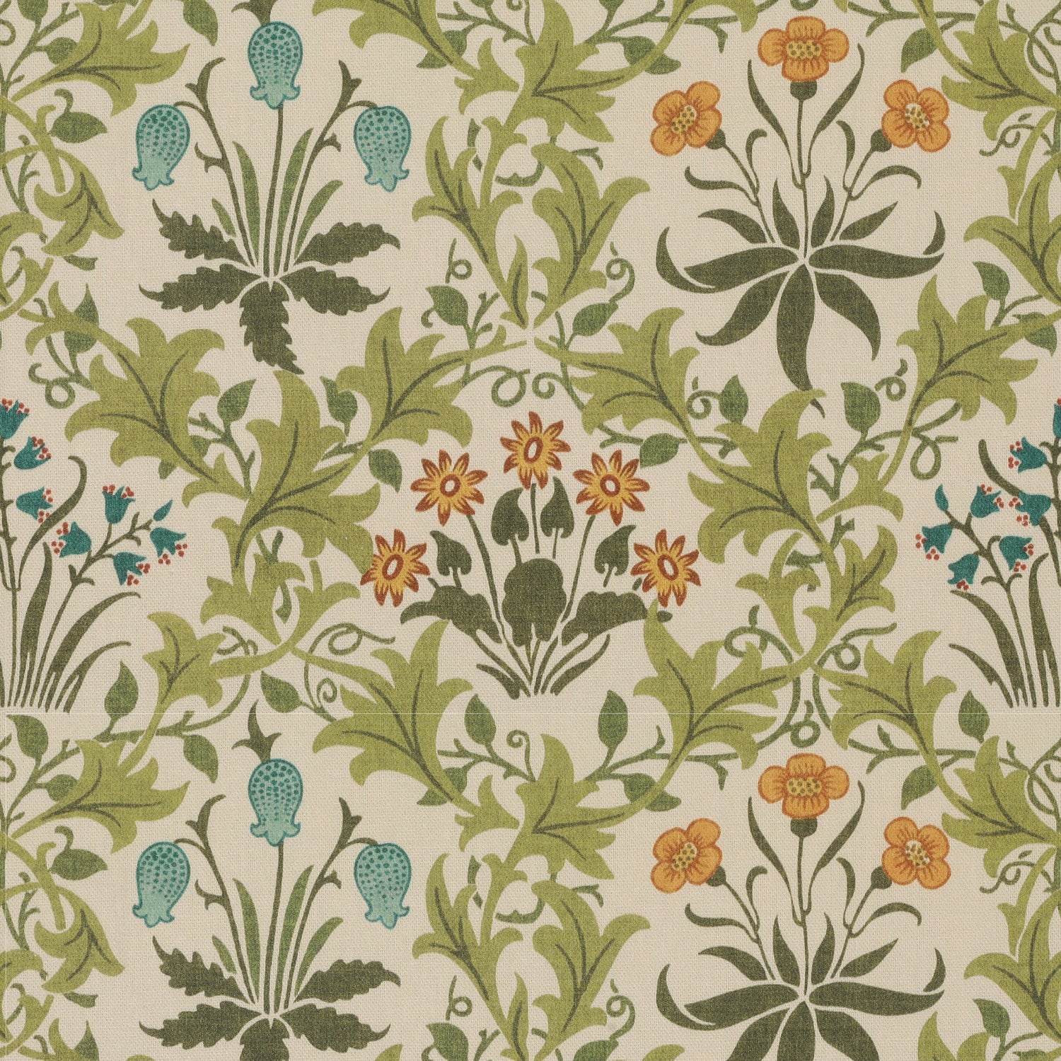 William Morris Celandine Made To Measure Curtains Yellow Blue