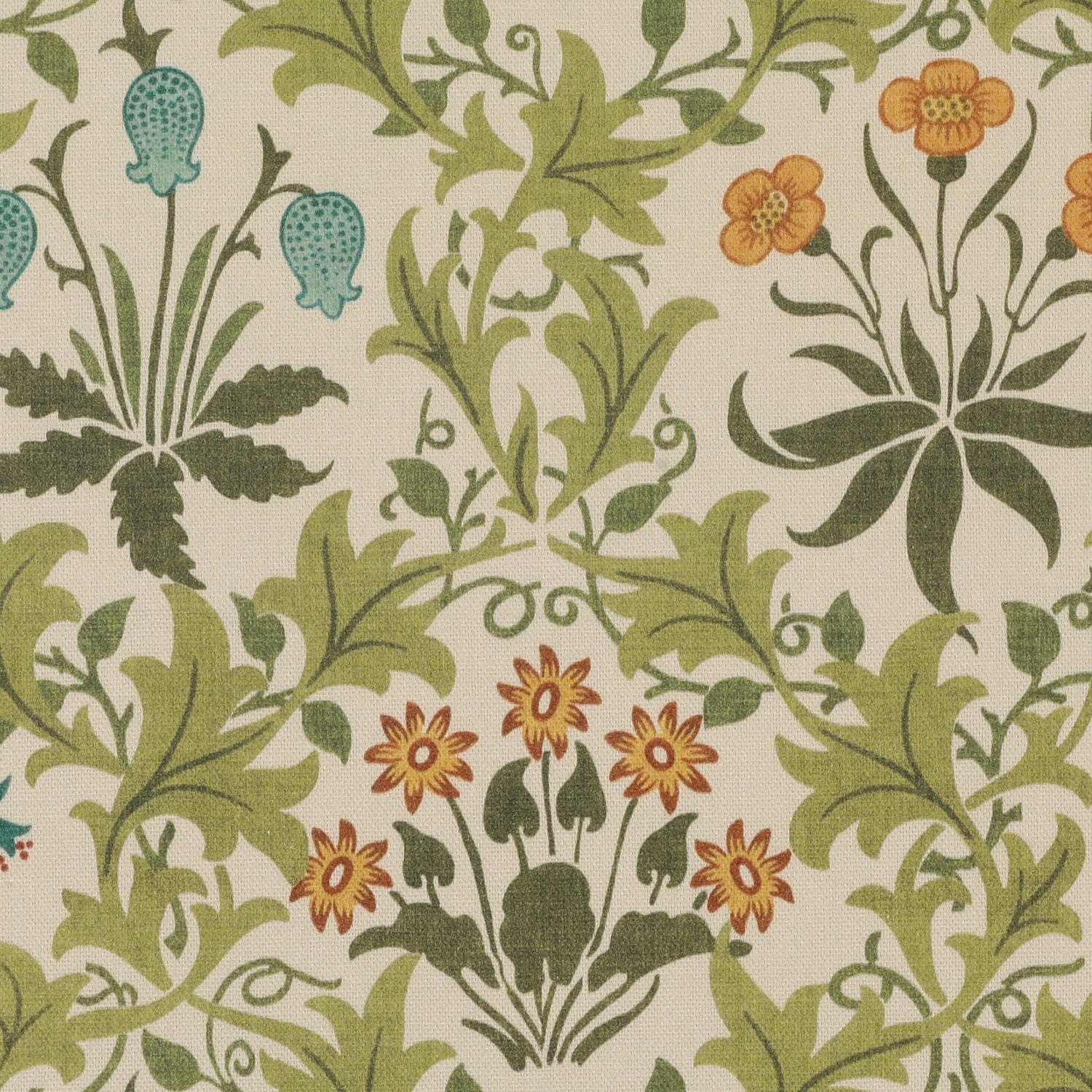 William Morris Celandine Fabric Yellow Blue
