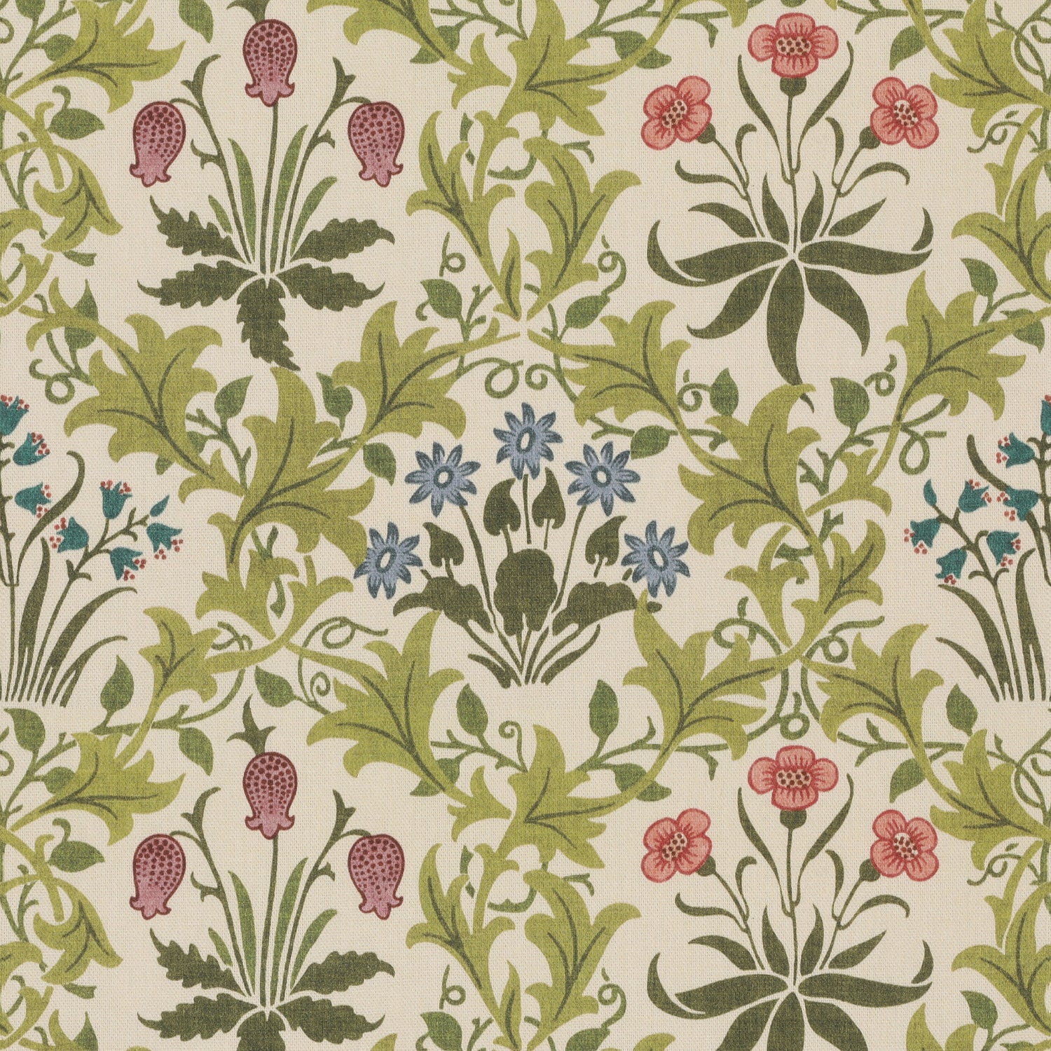 William Morris Celandine Made To Measure Roman Blind Blush Blue